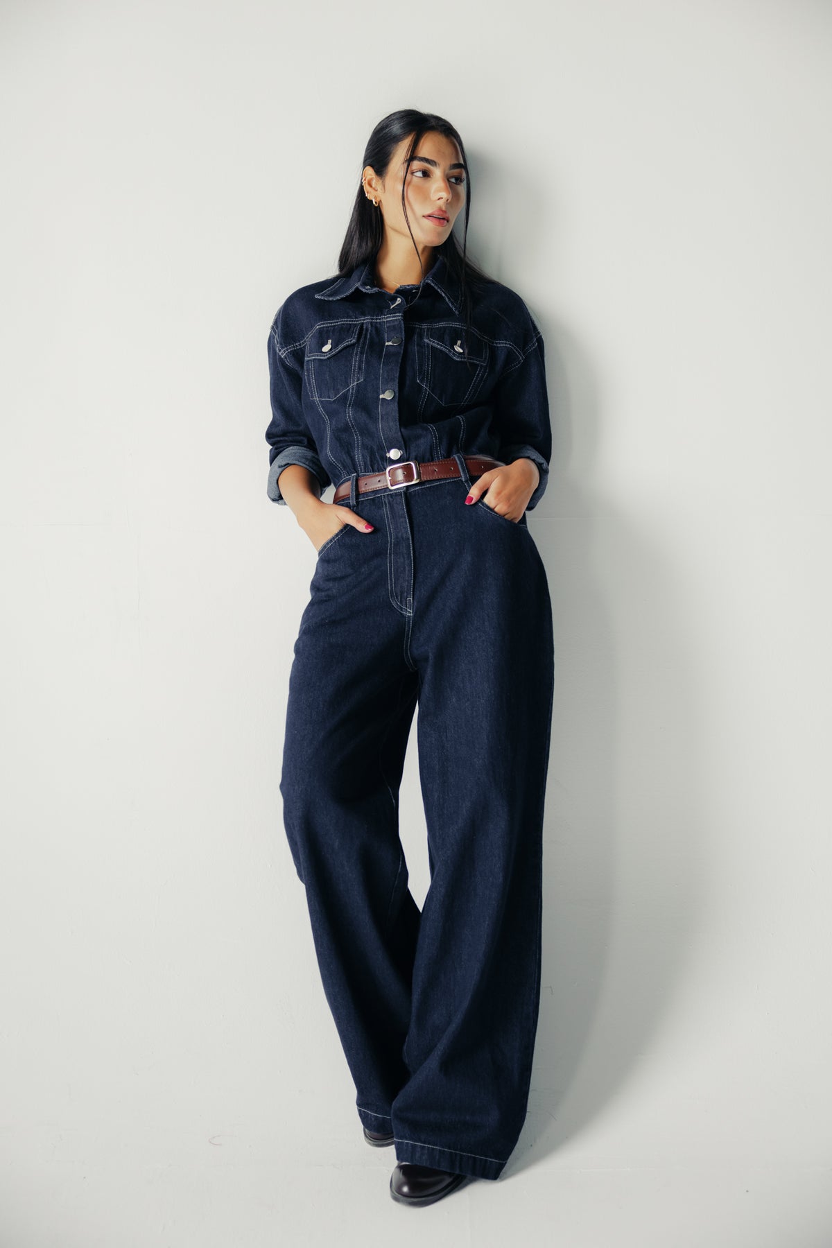 New Clara Jumpsuit in Raw Denim
