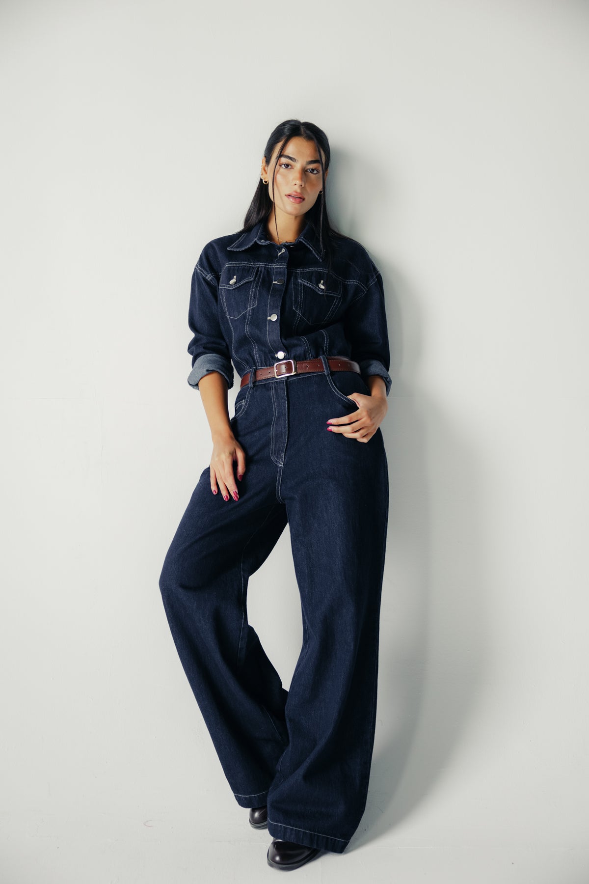 New Clara Jumpsuit in Raw Denim