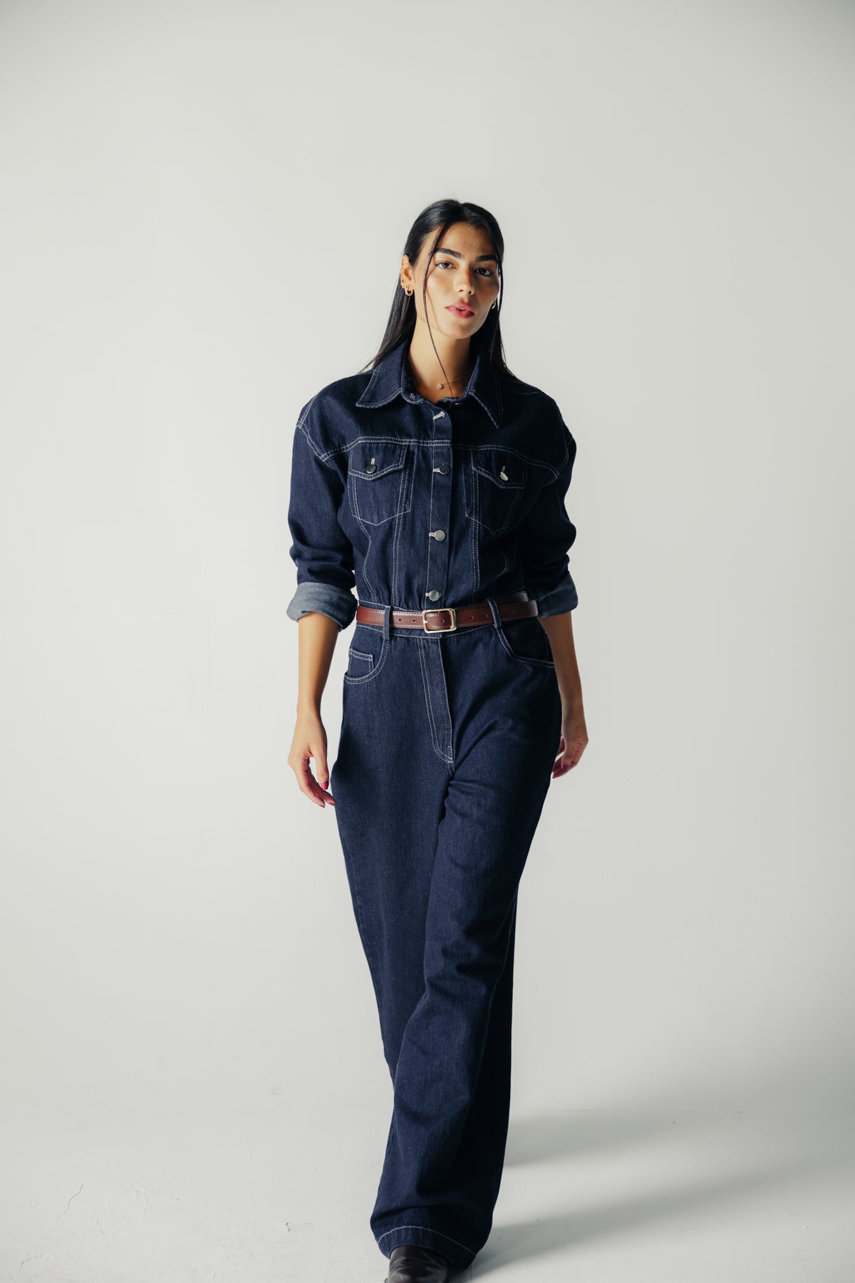 New Clara Jumpsuit in Raw Denim
