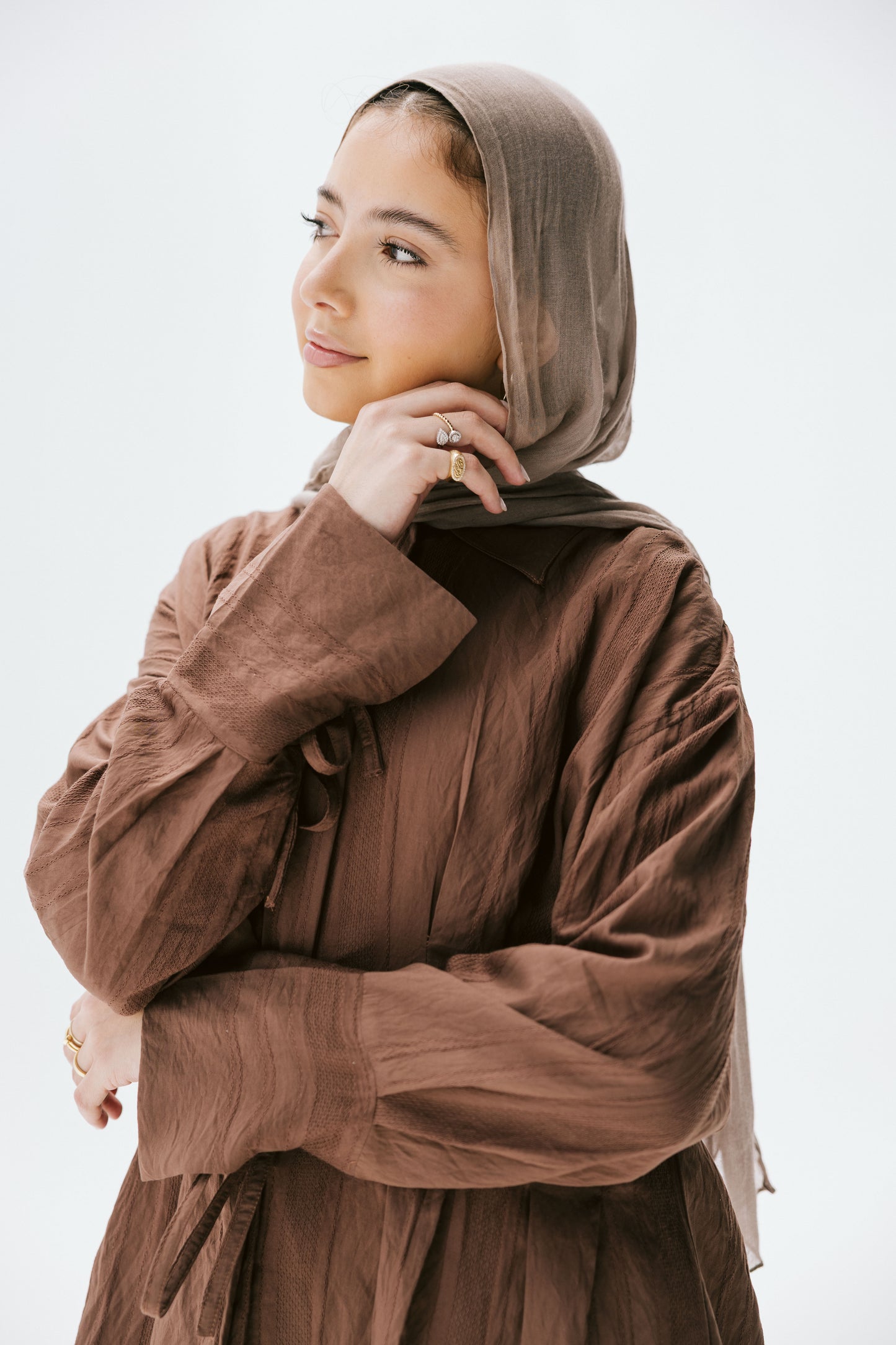 The Hourglass blouse in bronze
