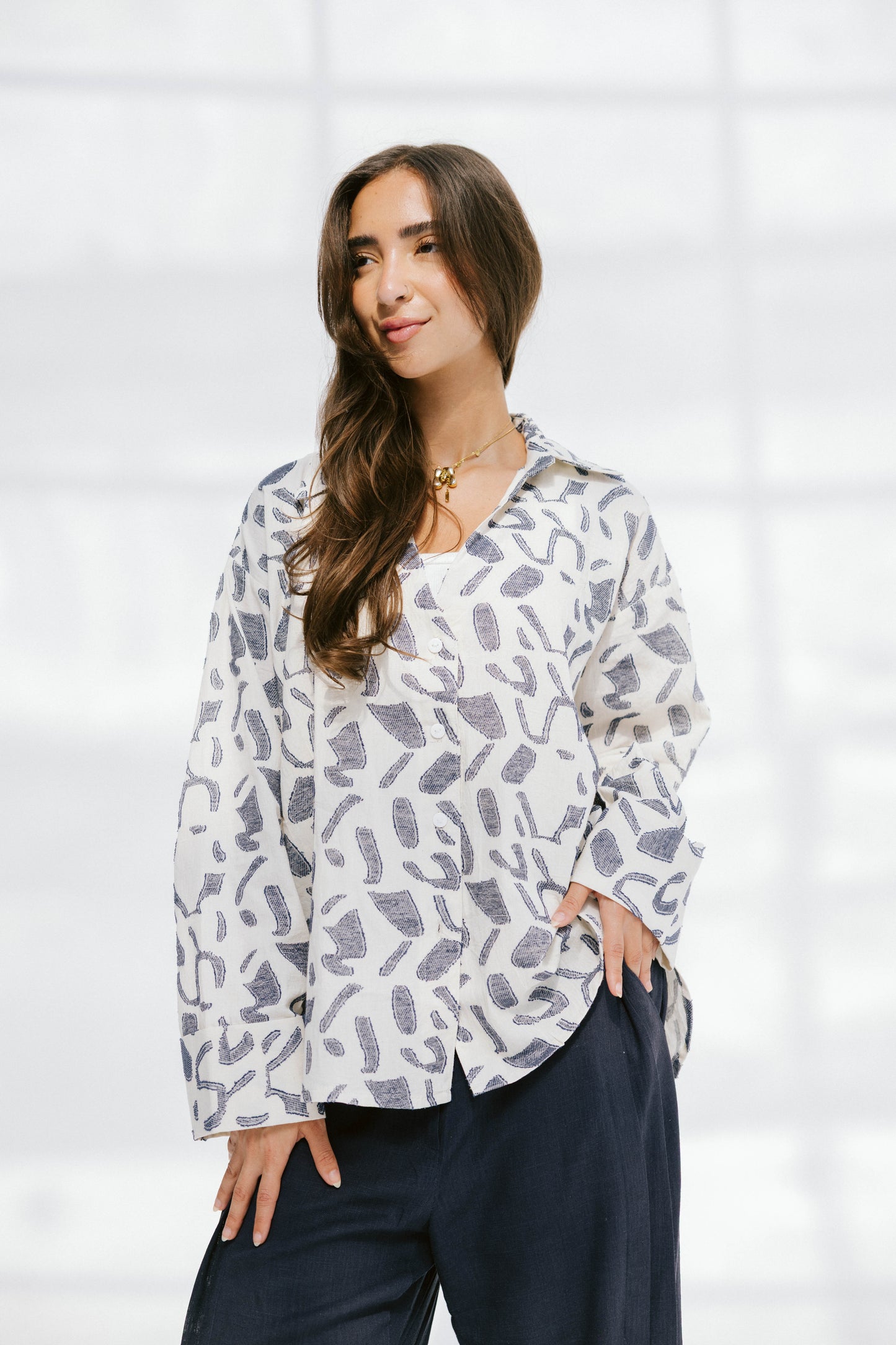 Beach Breeze shirt in denim blue