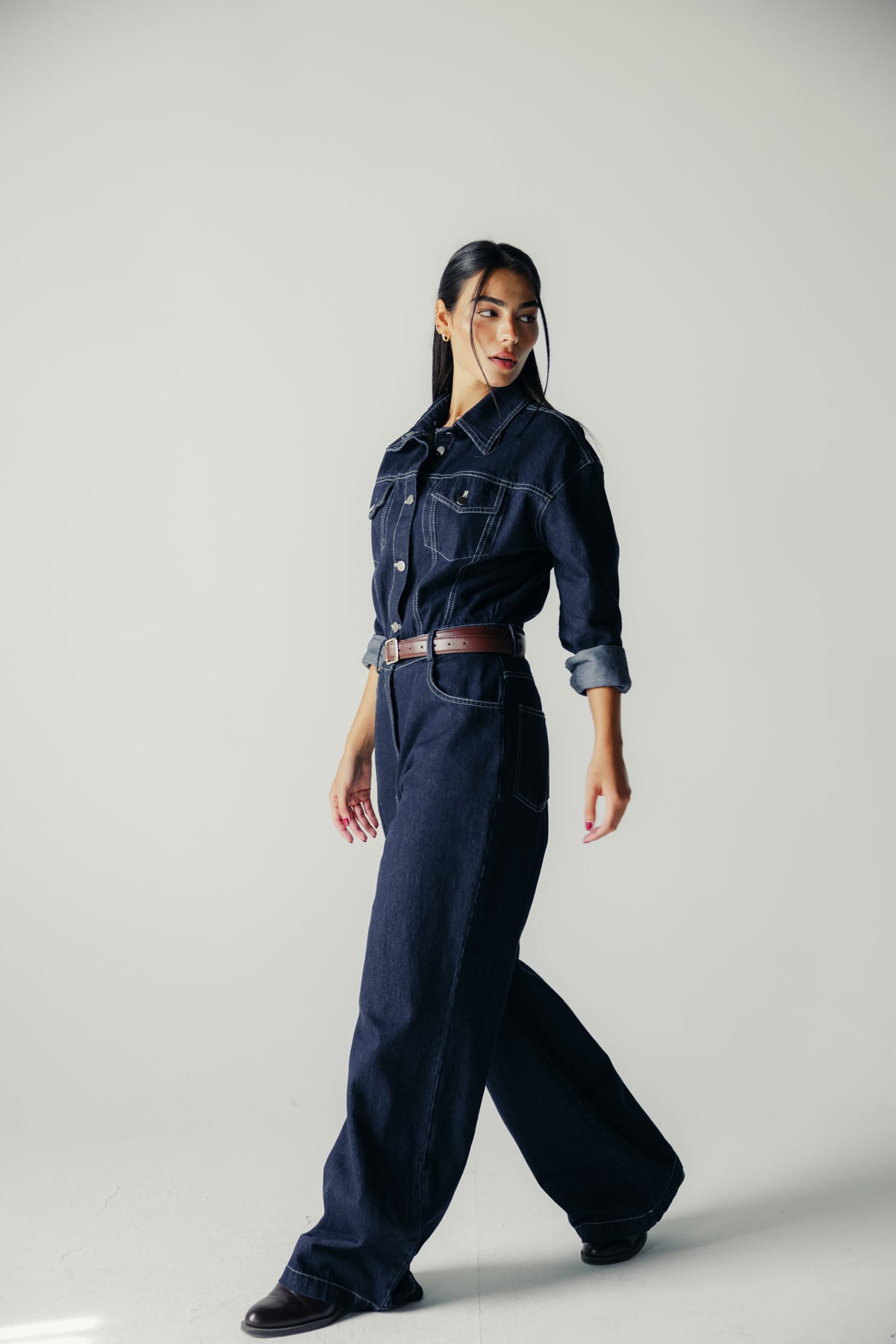New Clara Jumpsuit in Raw Denim