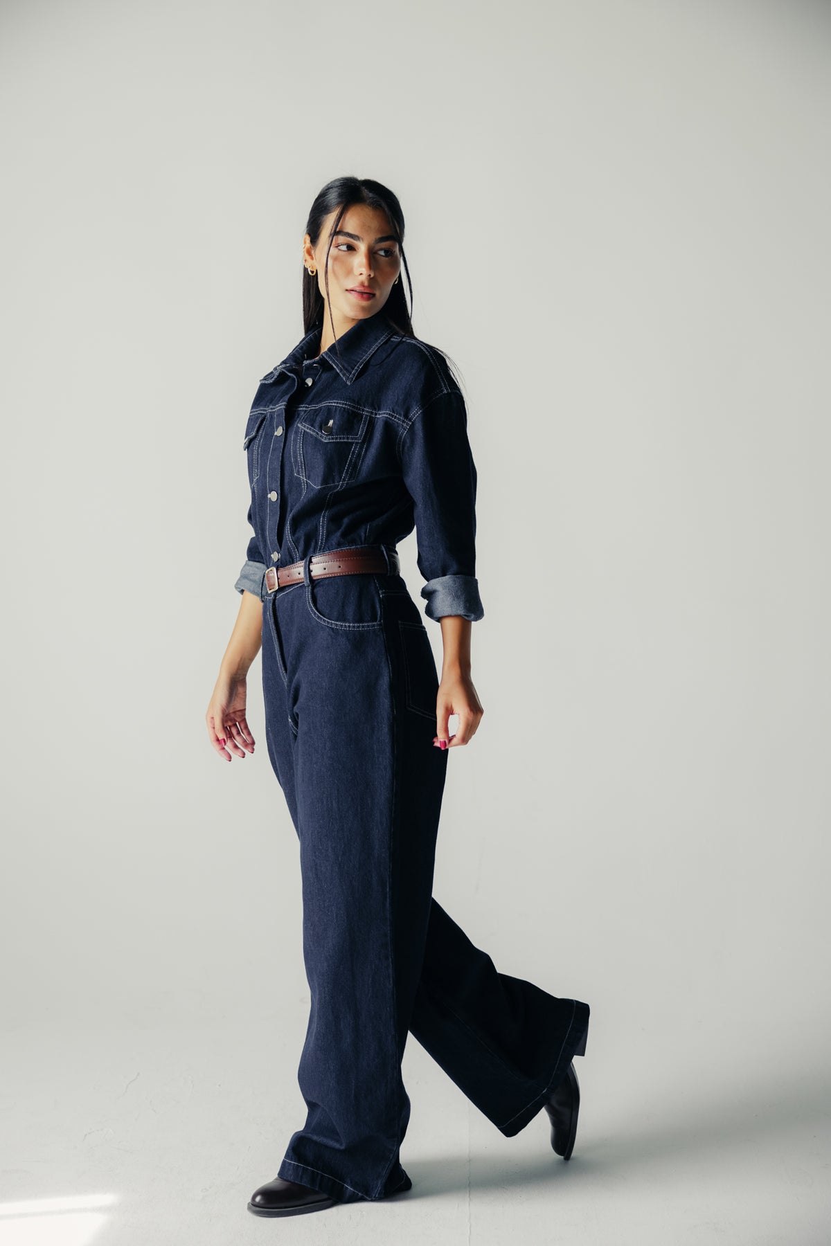 New Clara Jumpsuit in Raw Denim