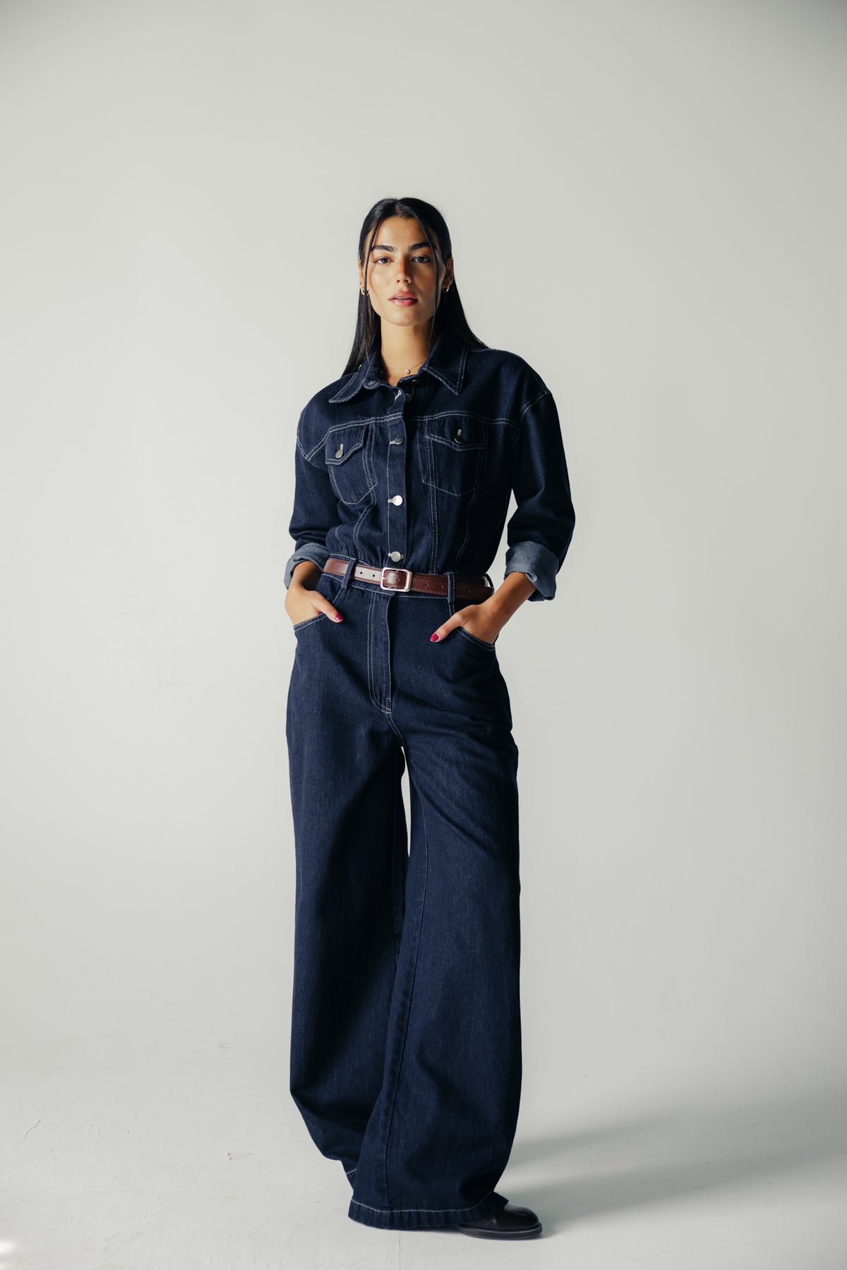 New Clara Jumpsuit in Raw Denim