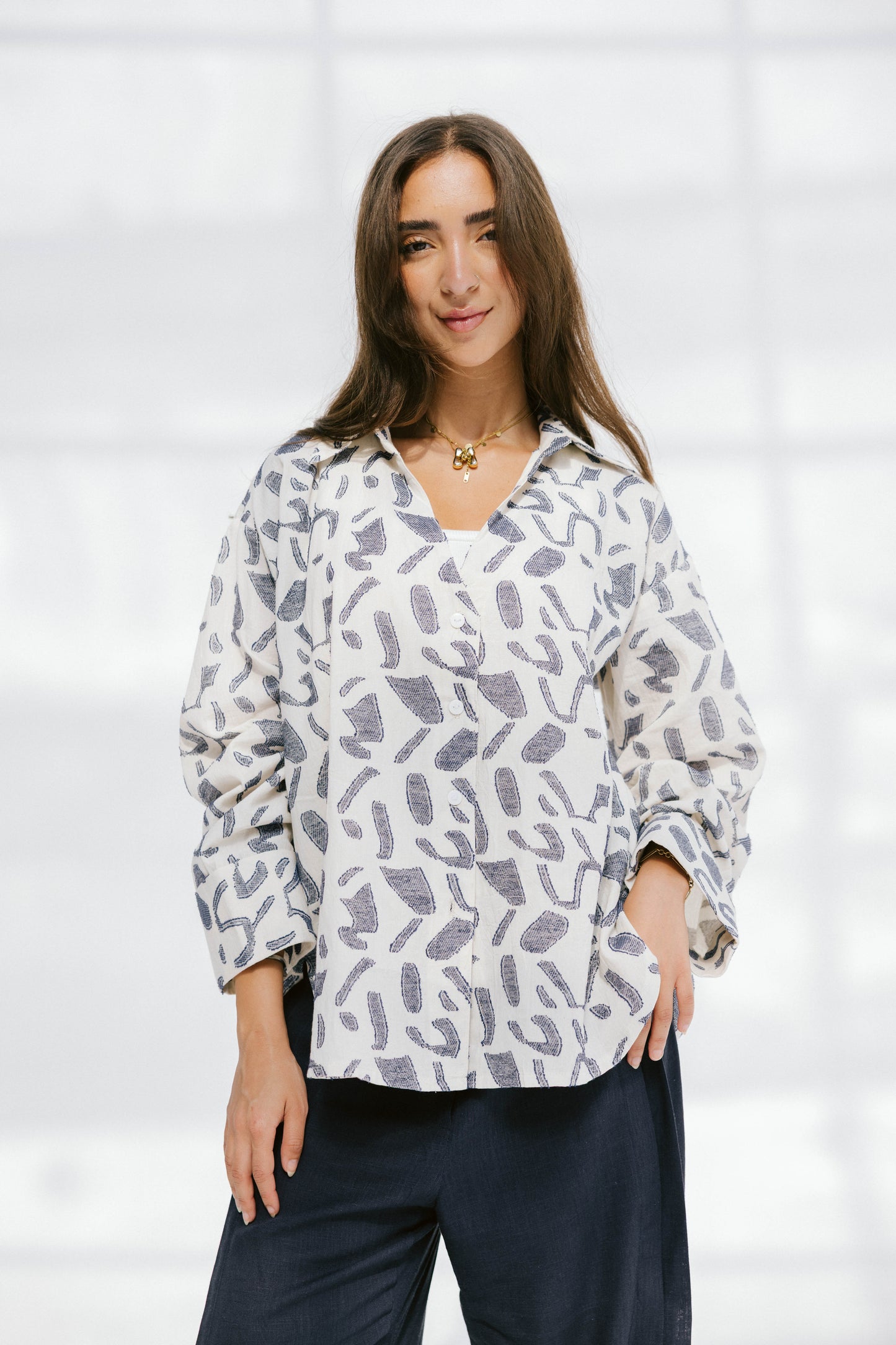 Beach Breeze shirt in denim blue