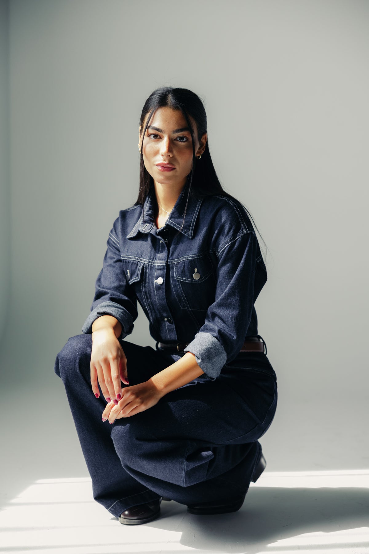 New Clara Jumpsuit in Raw Denim