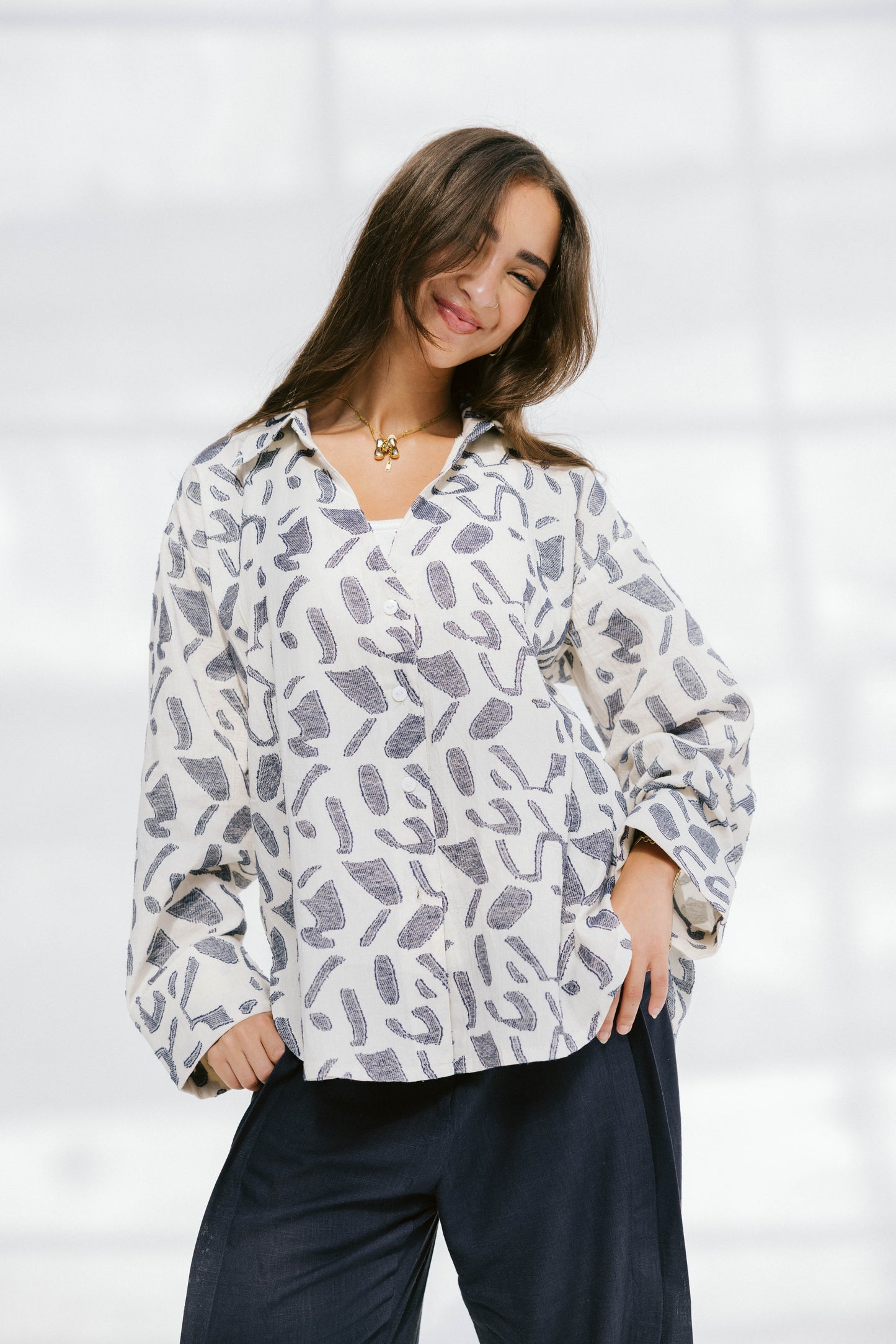 Beach Breeze shirt in denim blue