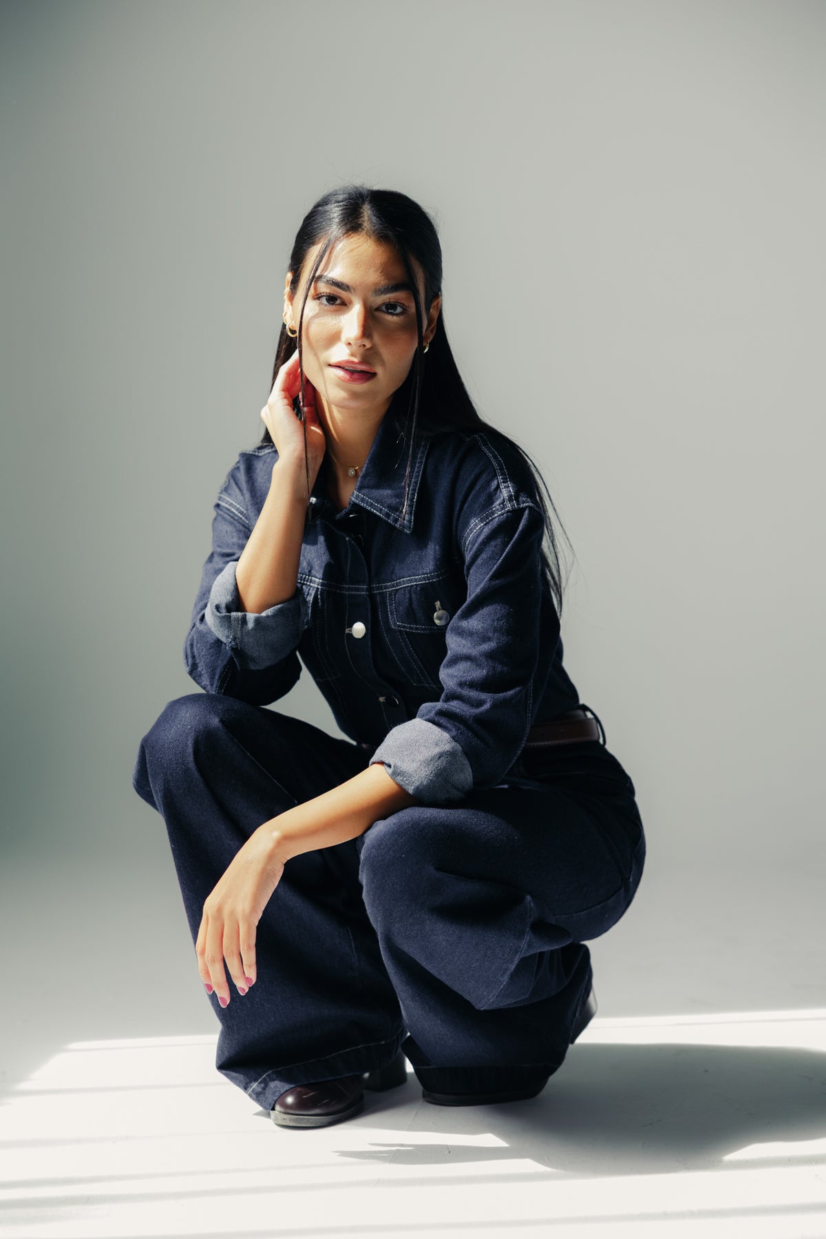 New Clara Jumpsuit in Raw Denim