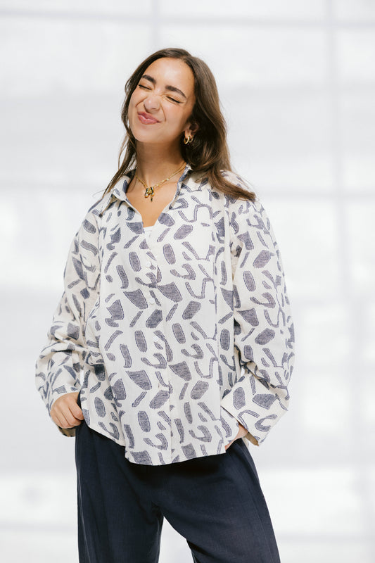 Beach Breeze shirt in denim blue