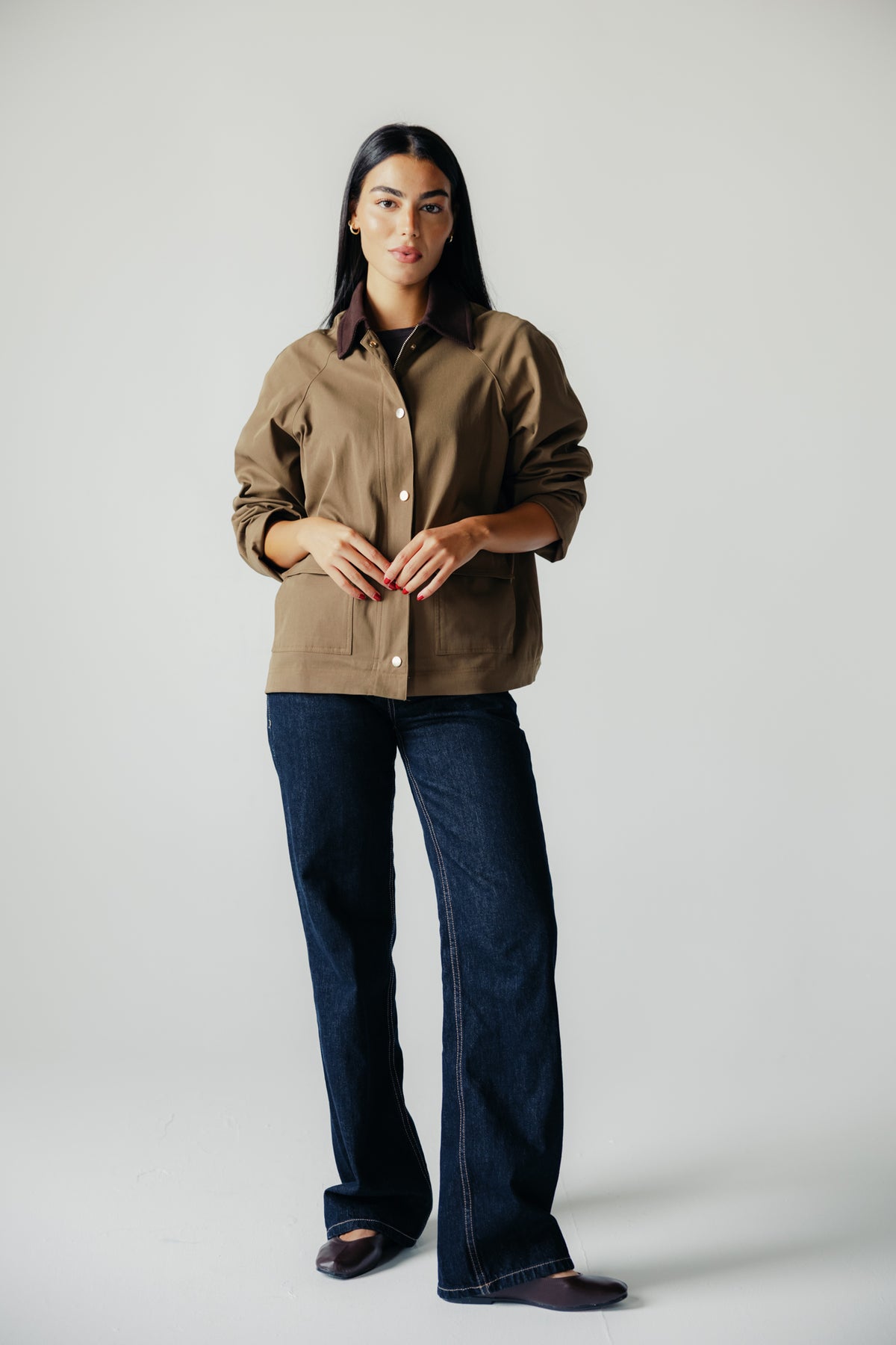 Fallen Jacket in Olive wood