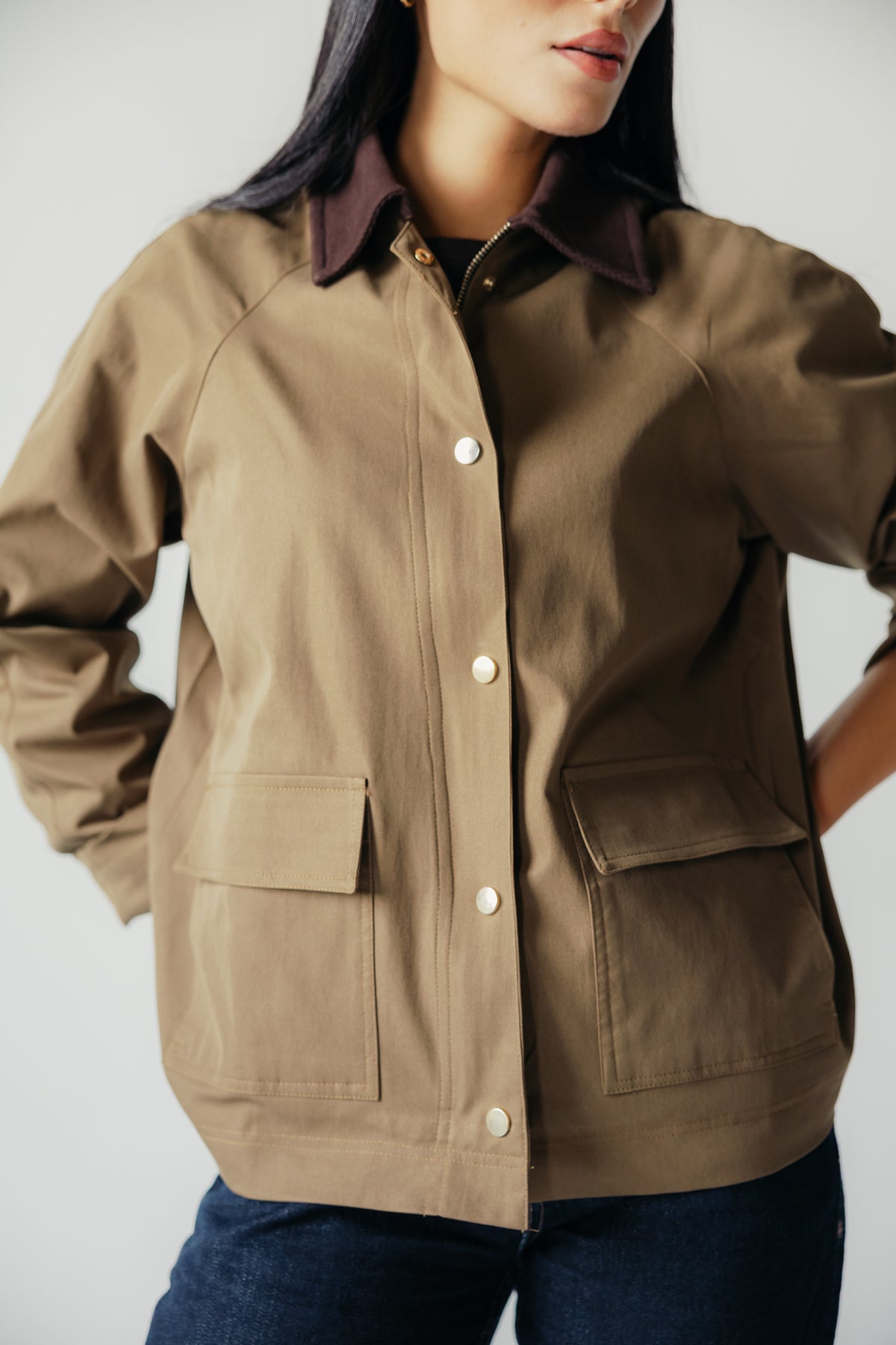 Fallen Jacket in Olive wood