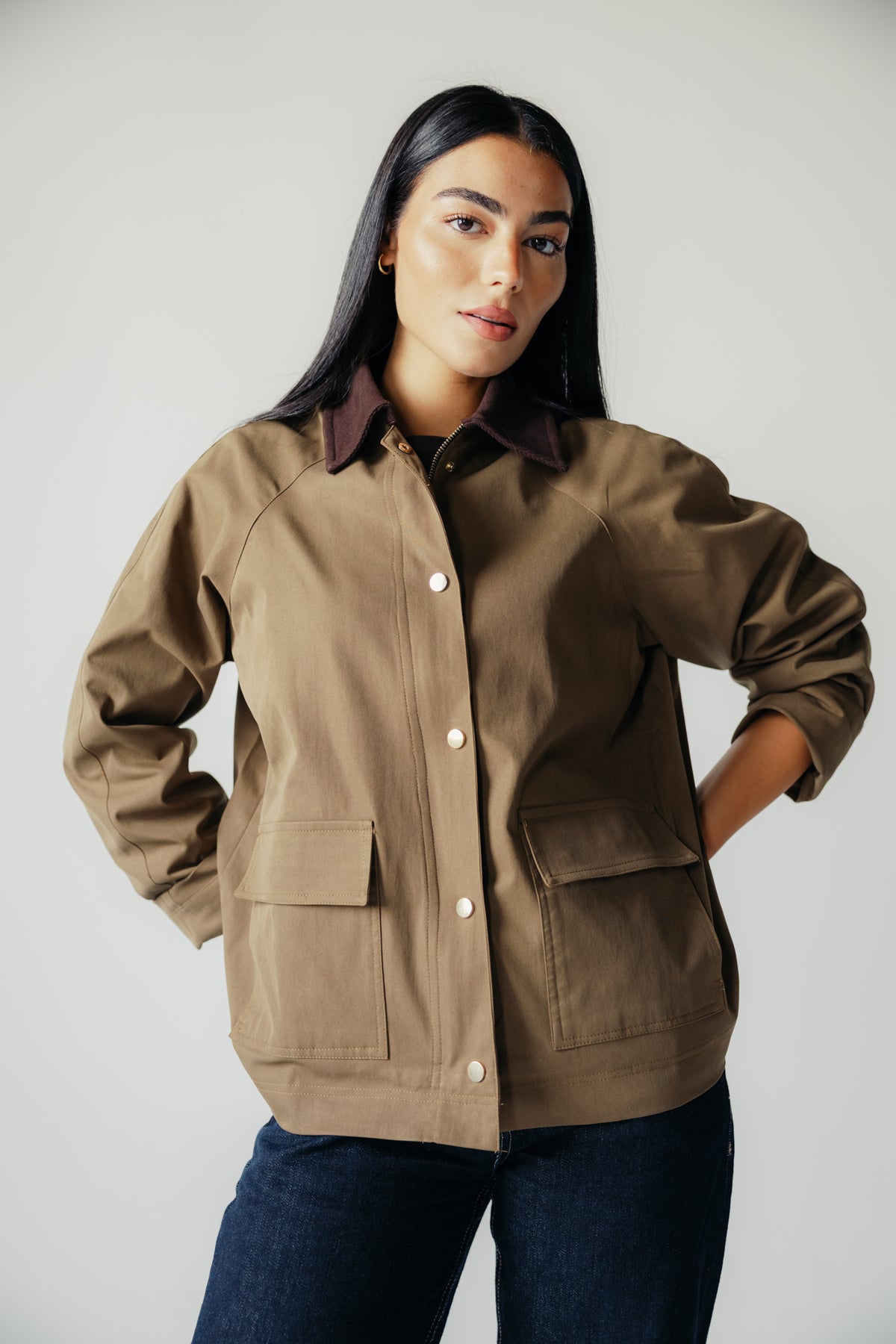 Fallen Jacket in Olive wood