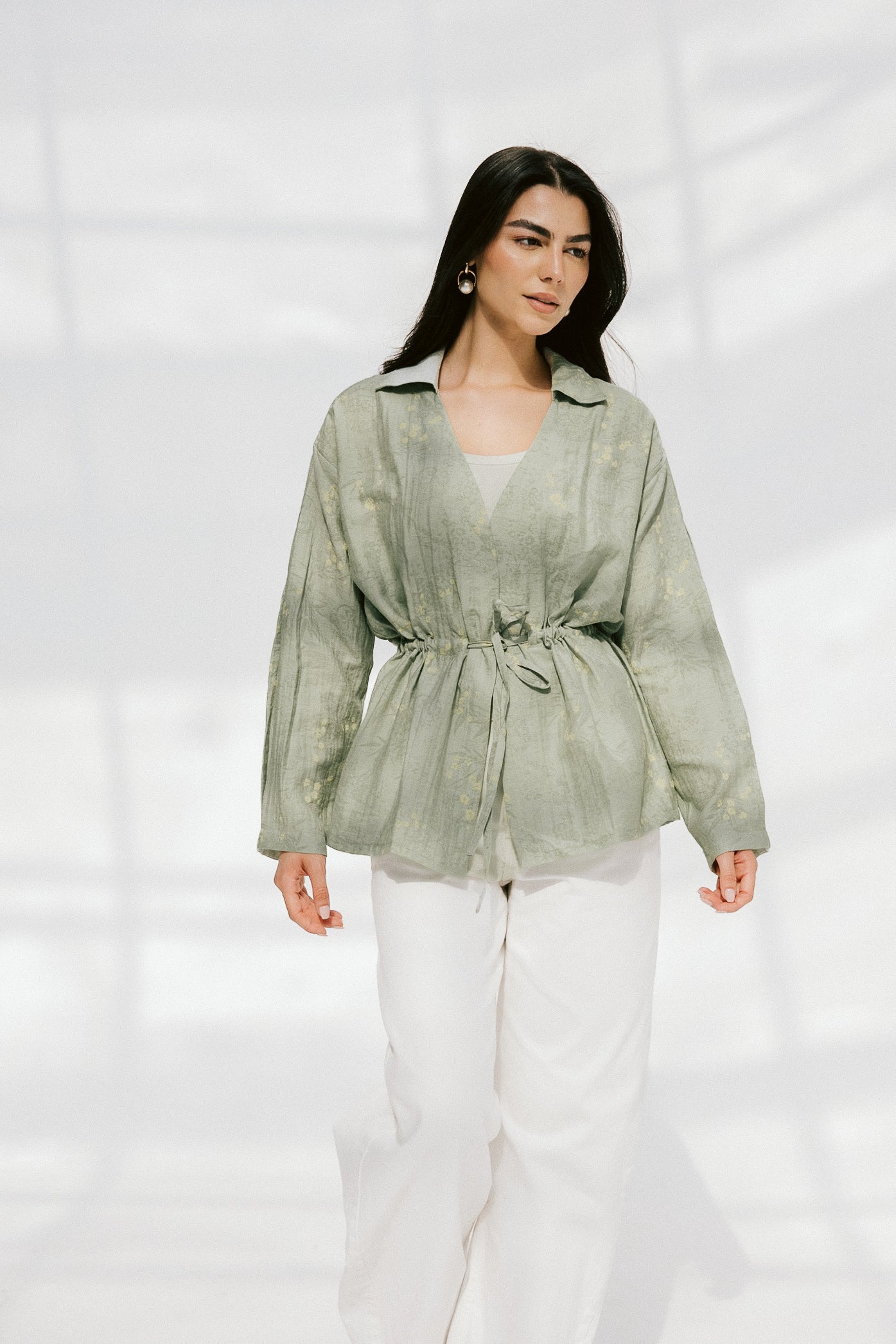 Fleur Aura Top in Matcha
