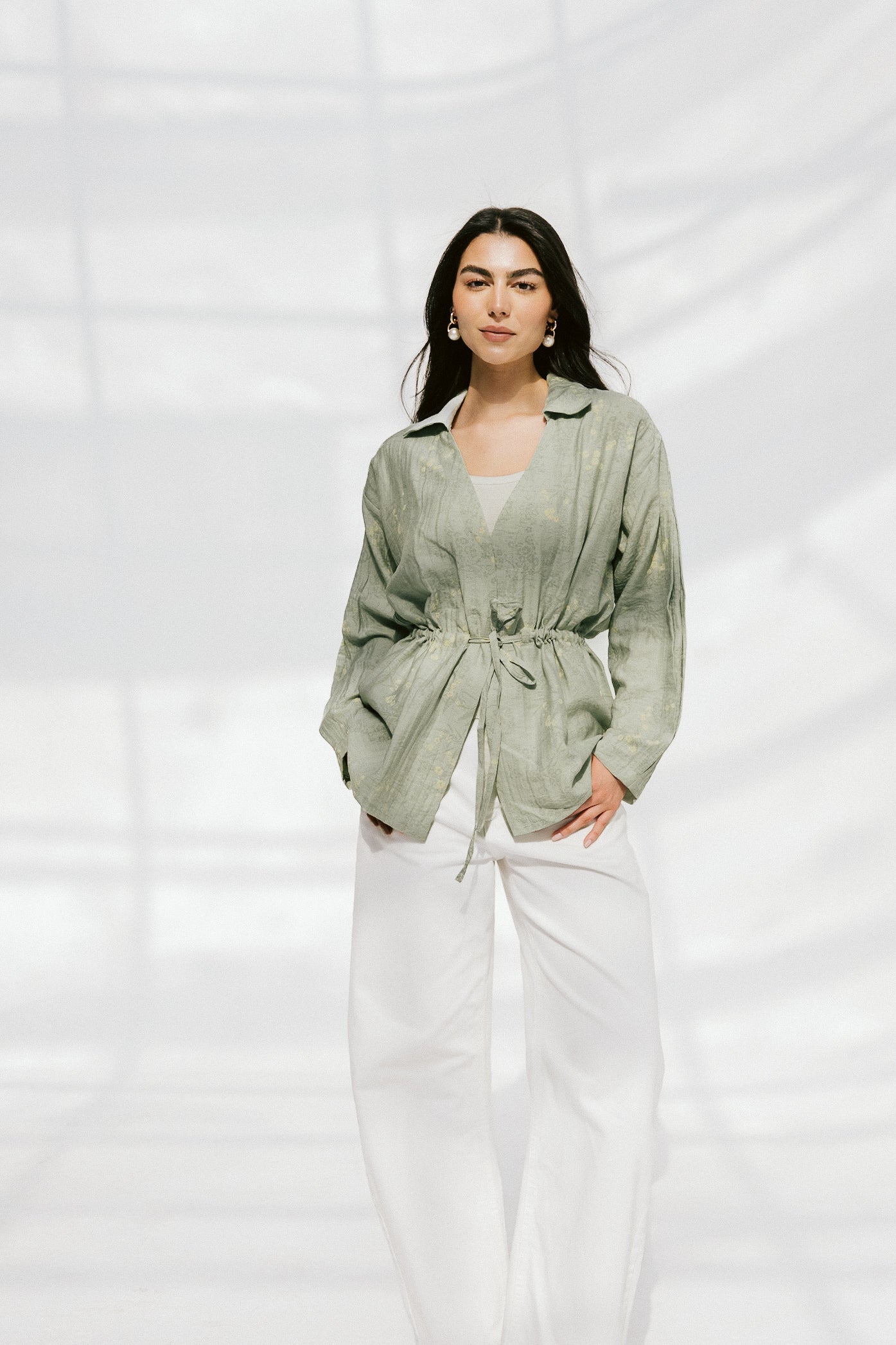 Fleur Aura Top in Matcha