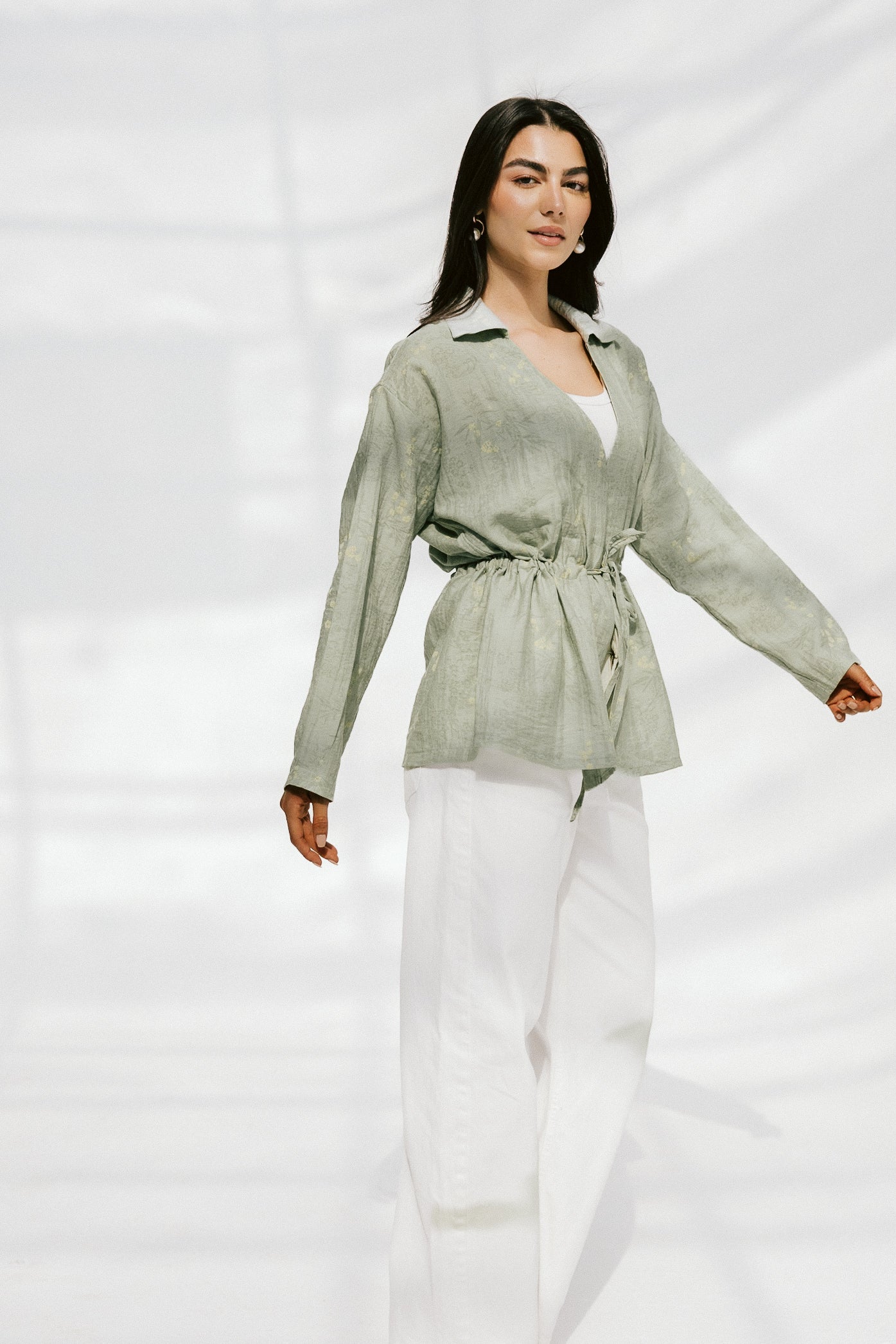 Fleur Aura Top in Matcha