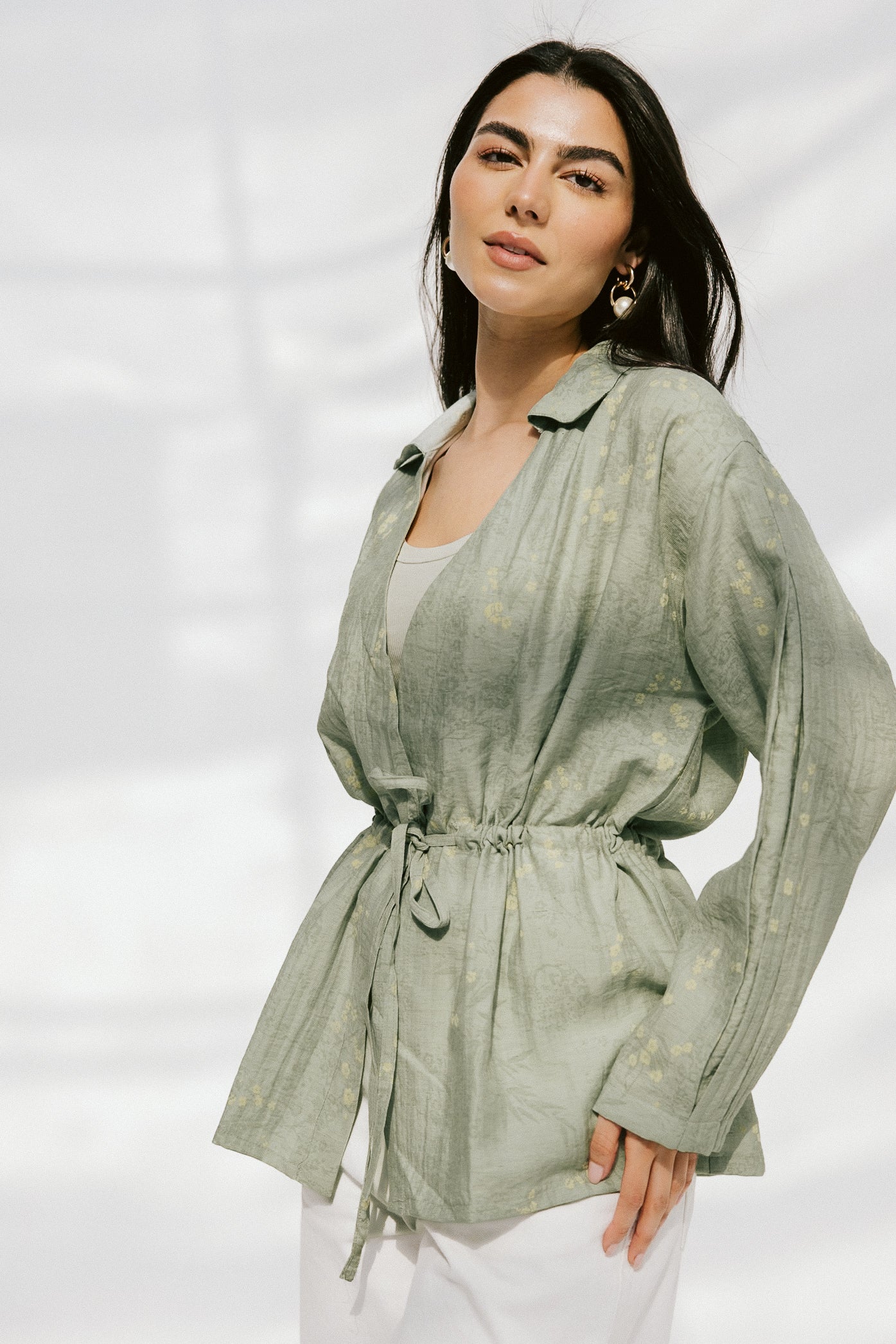 Fleur Aura Top in Matcha