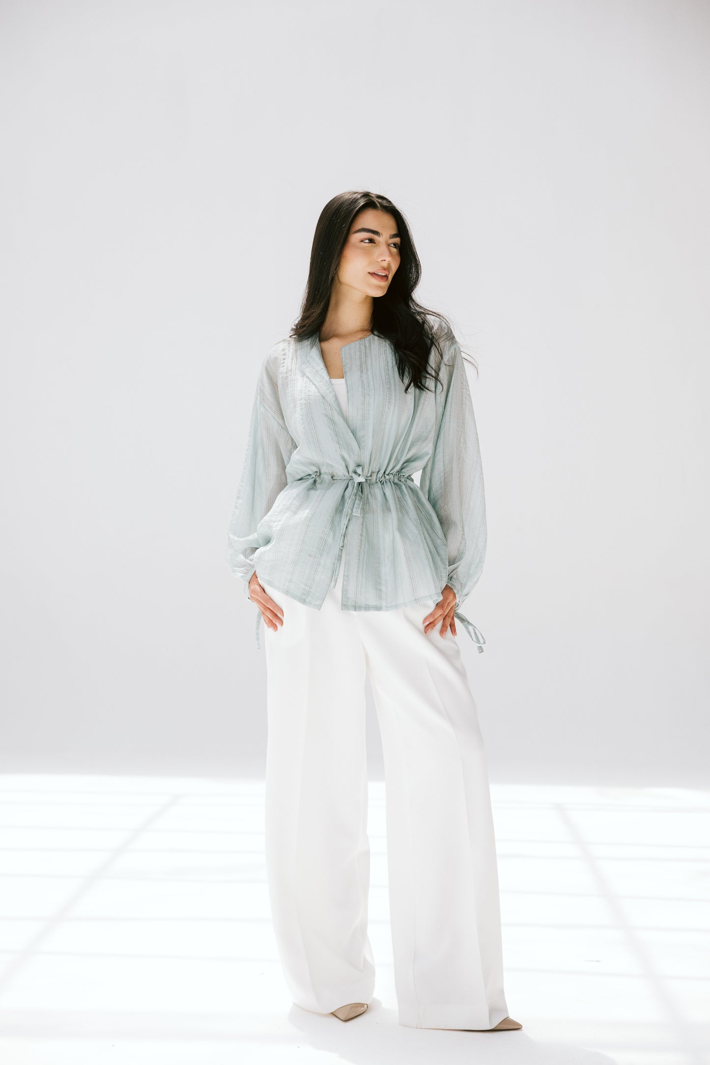 Marée blouse in Powder blue