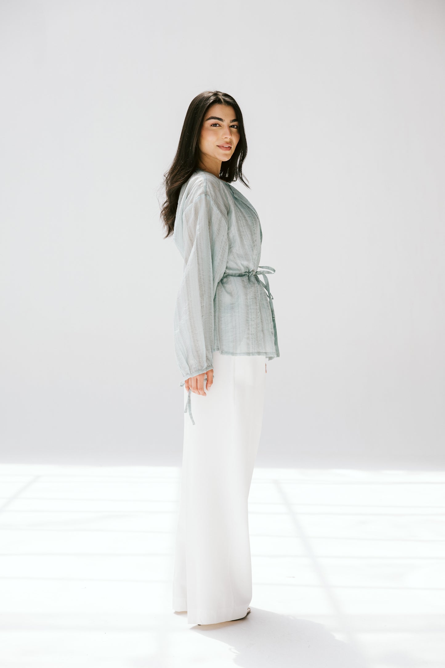 Marée blouse in Powder blue