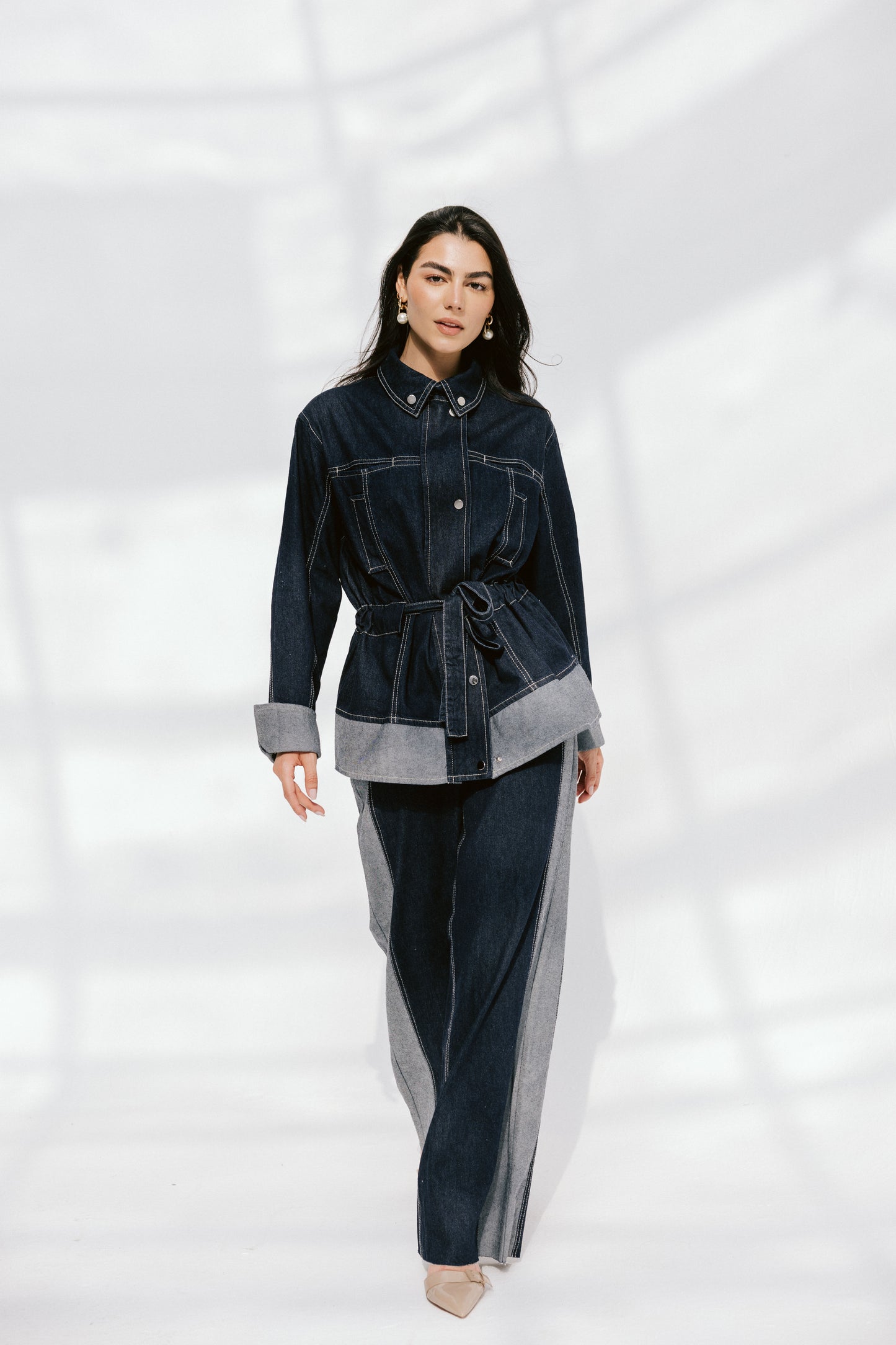 The Tow-Tone Denim Set