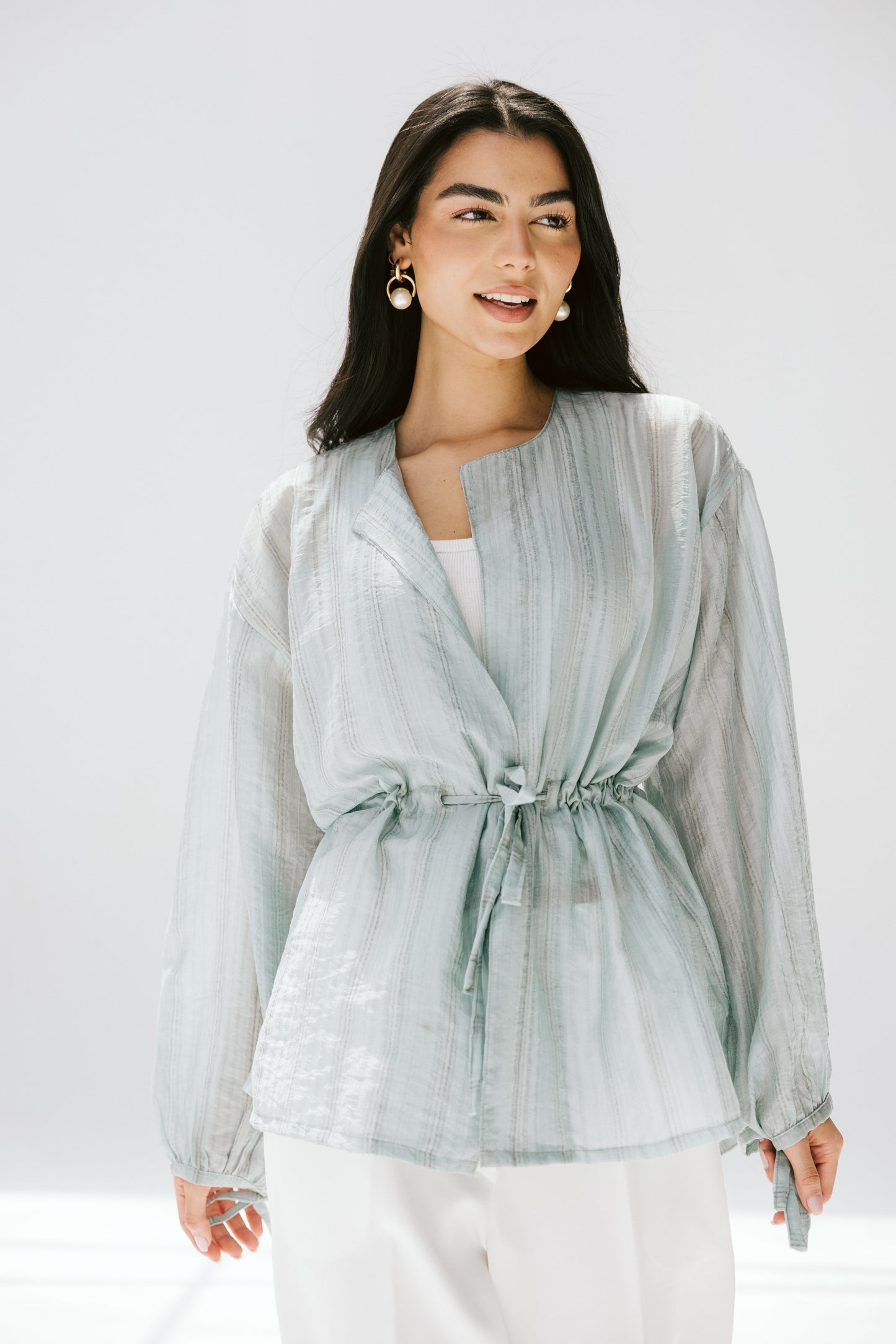 Marée blouse in Powder blue