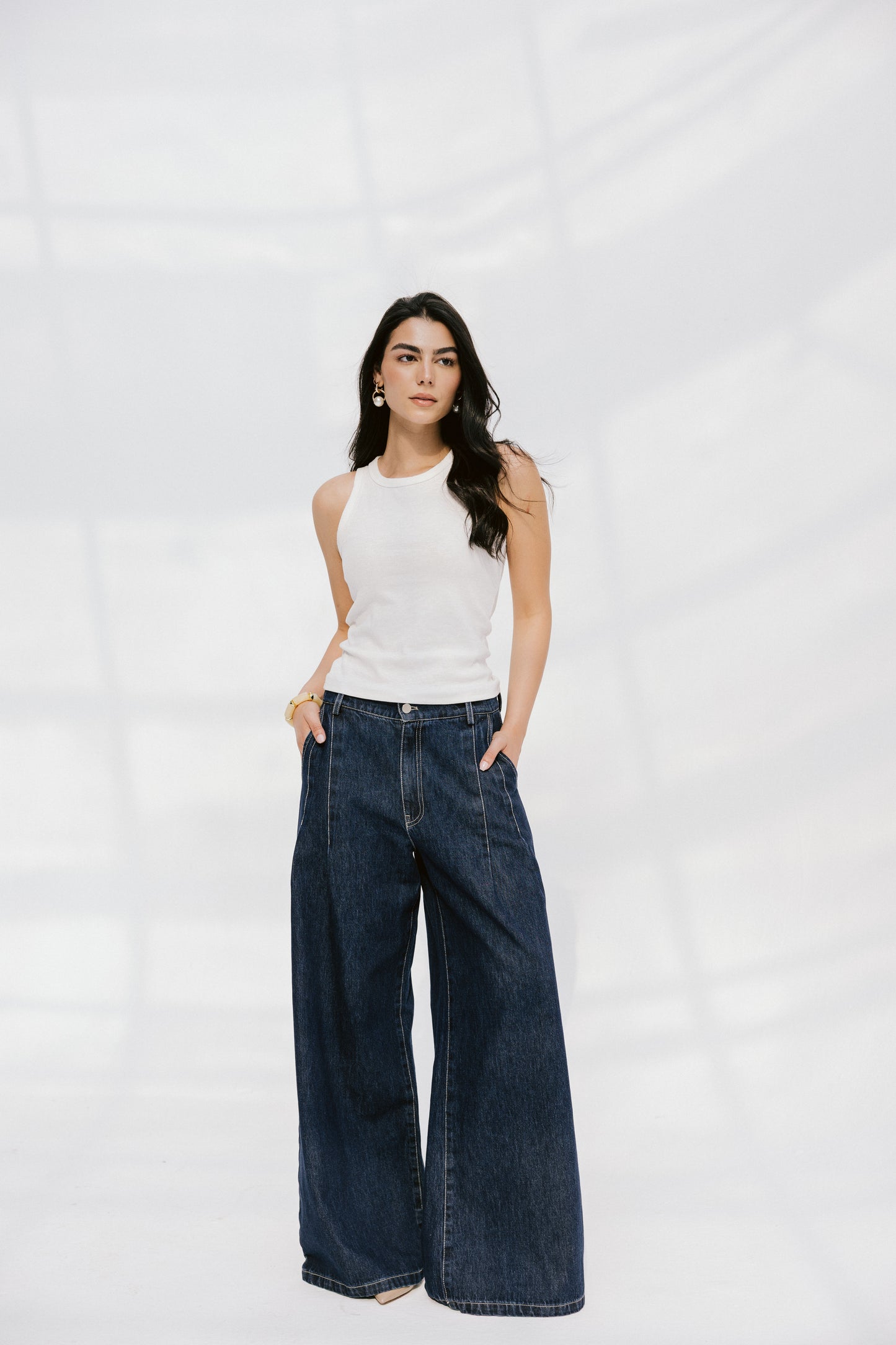 Deep Blue Wide Leg