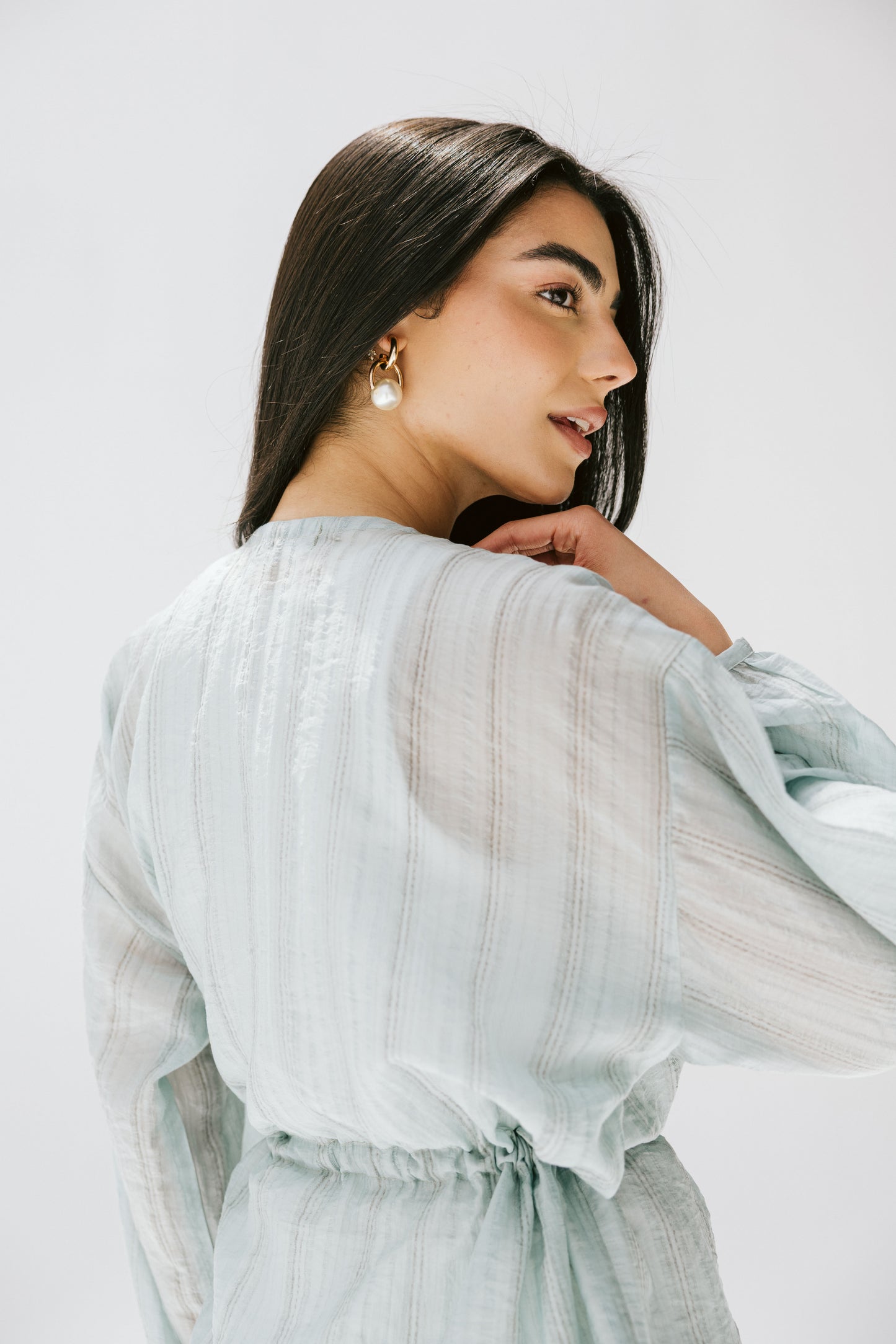 Marée blouse in Powder blue