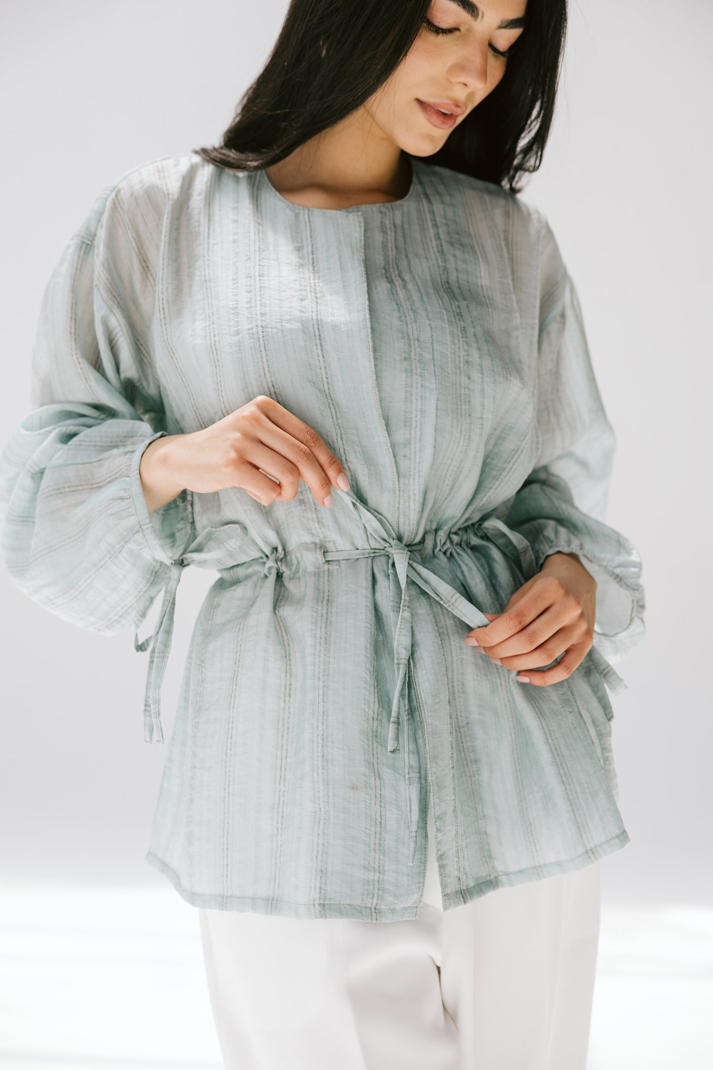 Marée blouse in Powder blue