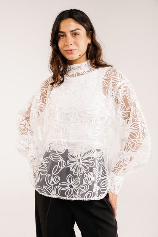 The Bloom Blouse in White