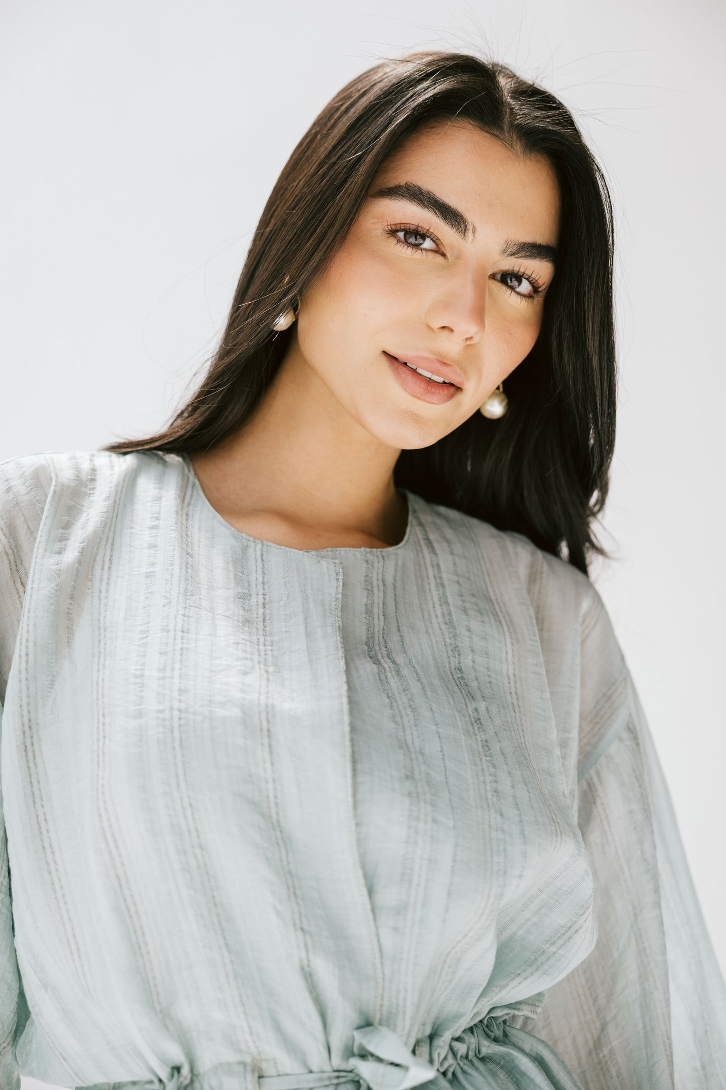 Marée blouse in Powder blue