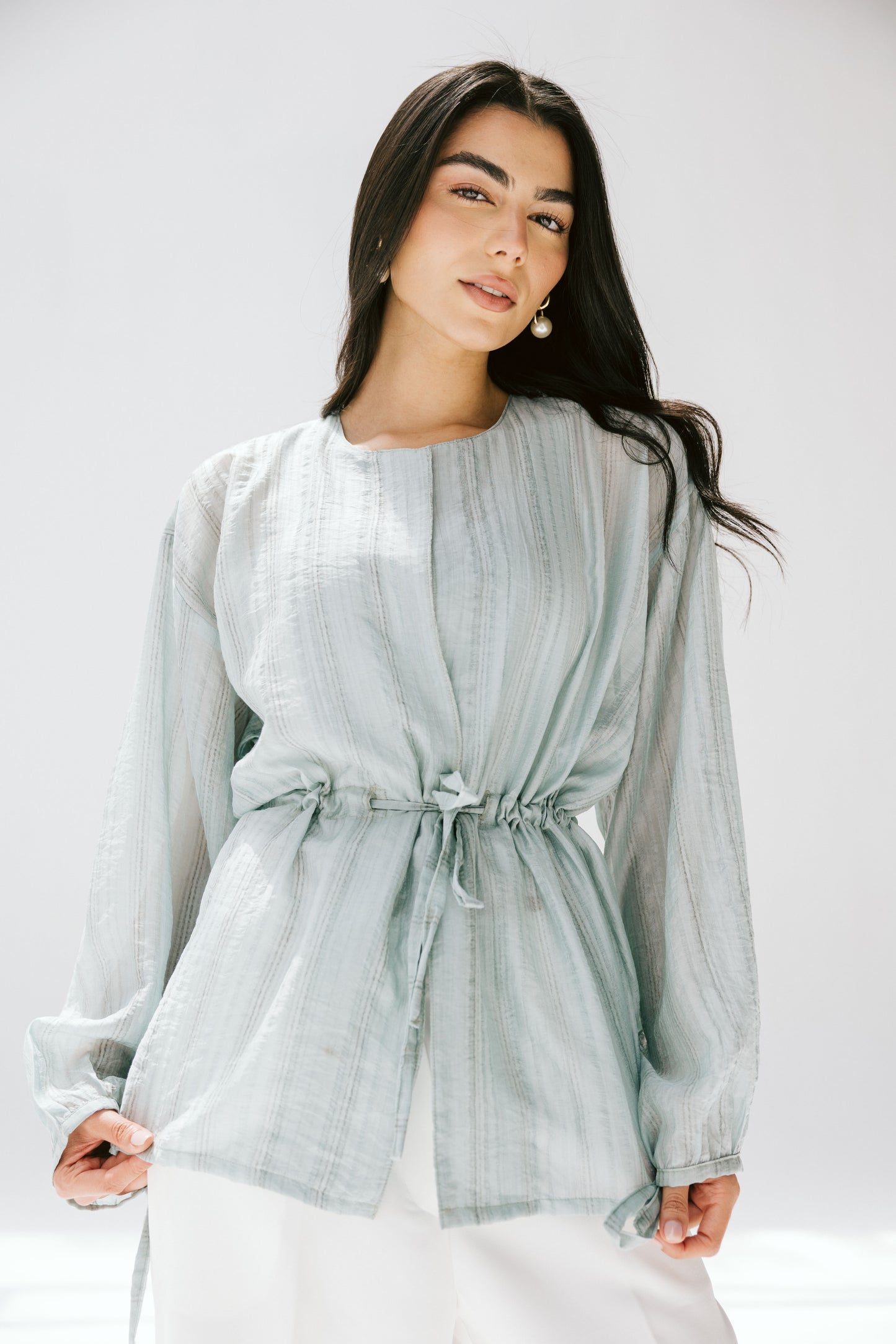 Marée blouse in Powder blue