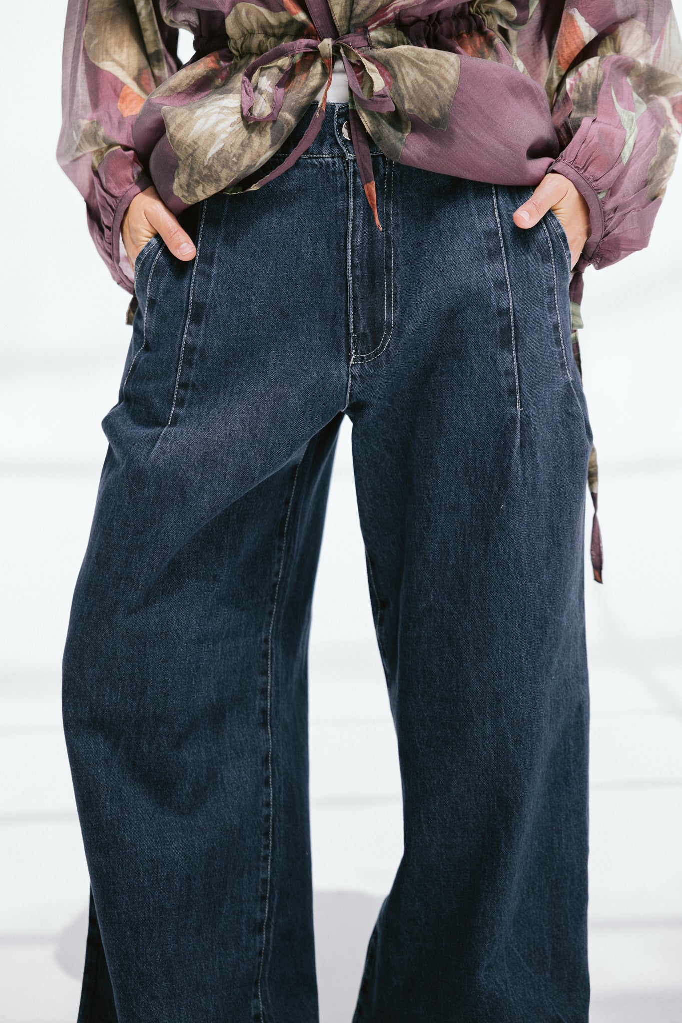 Deep Blue Wide Leg