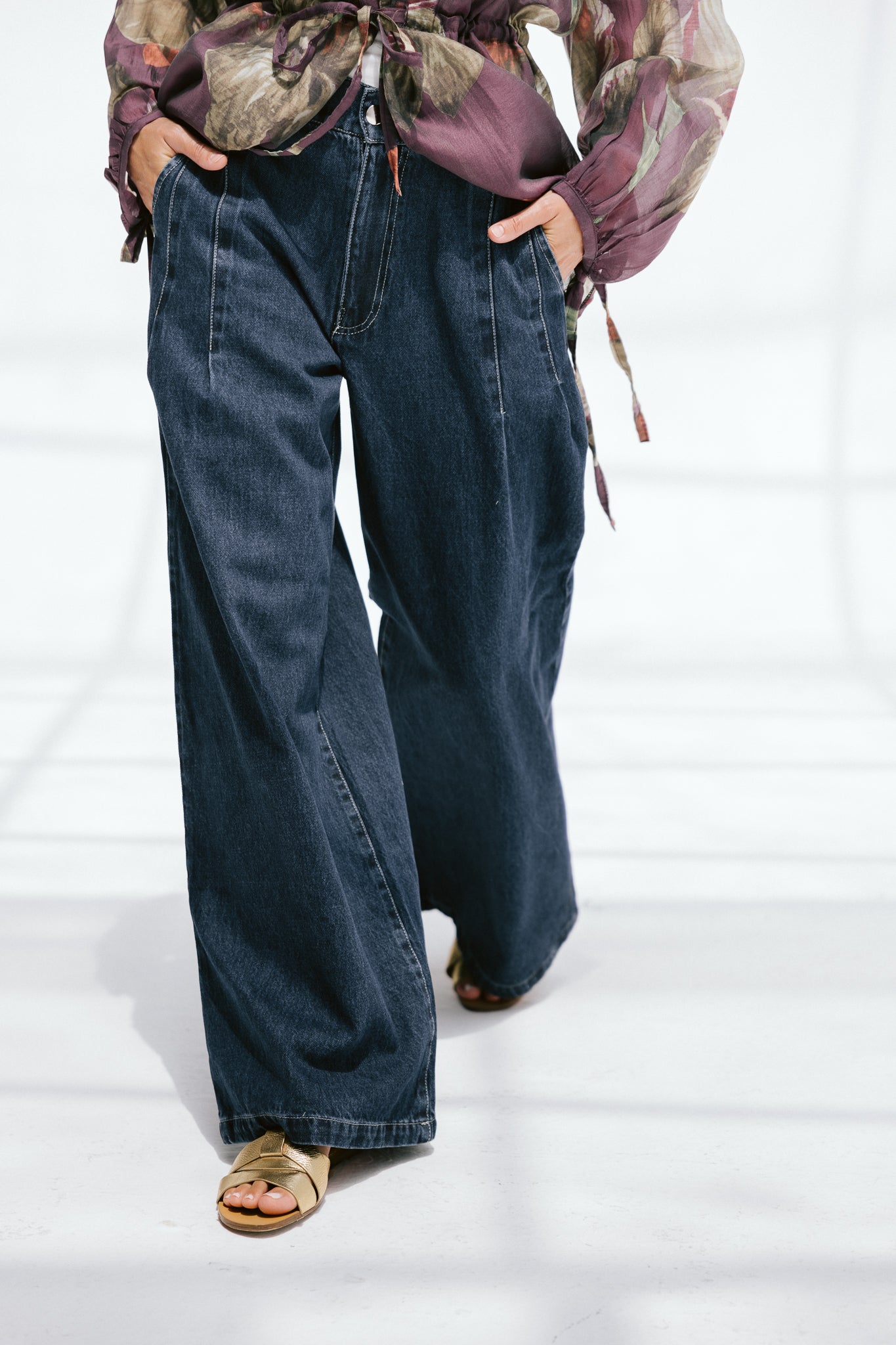 Deep Blue Wide Leg