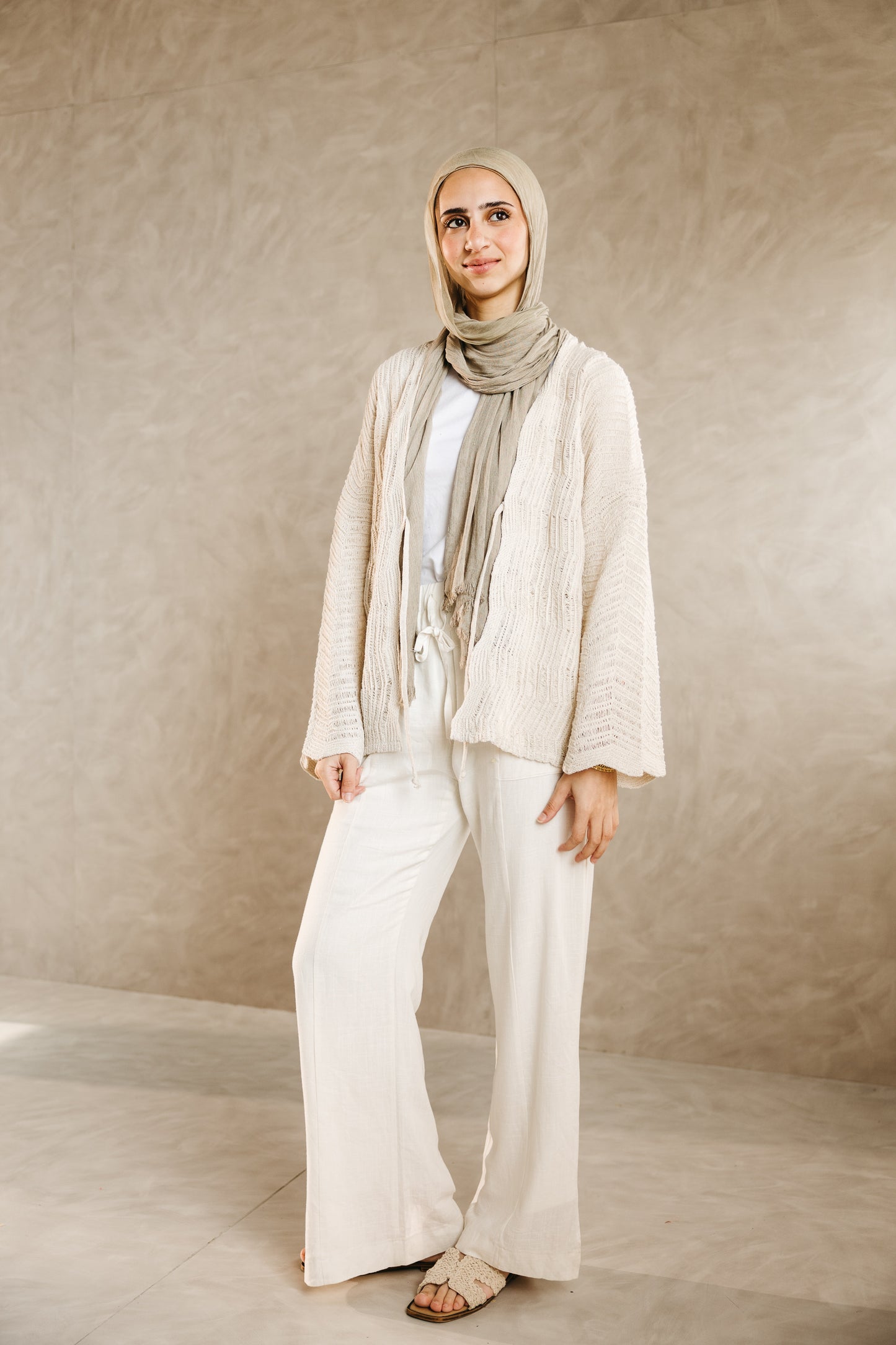 Havana cardigan in Oat