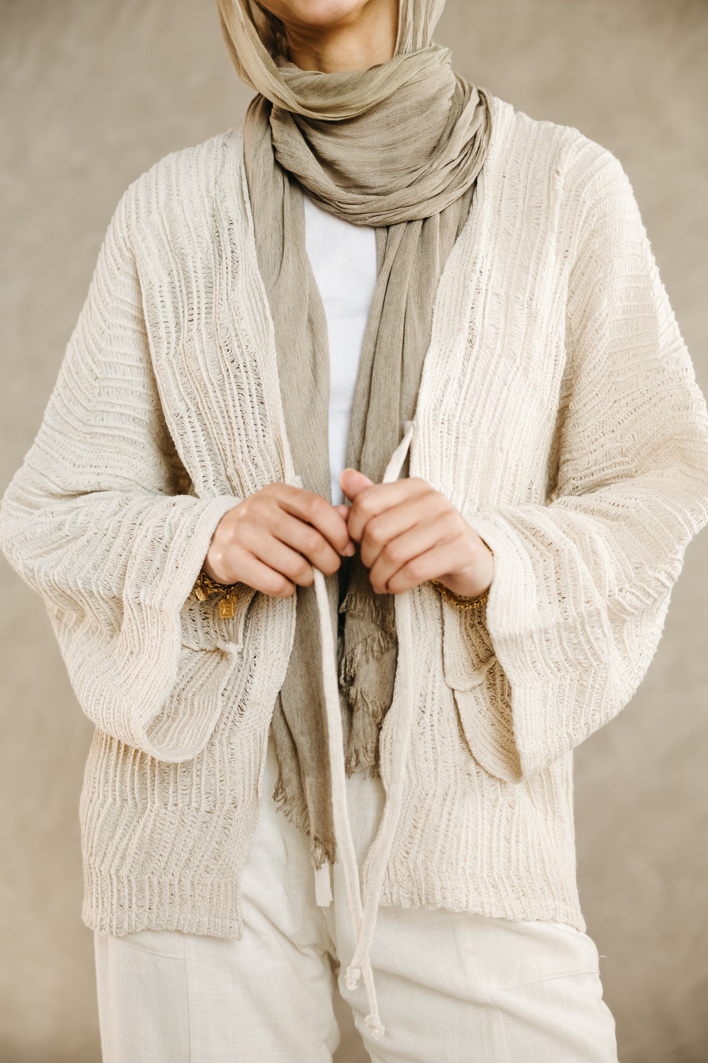 Havana cardigan in Oat