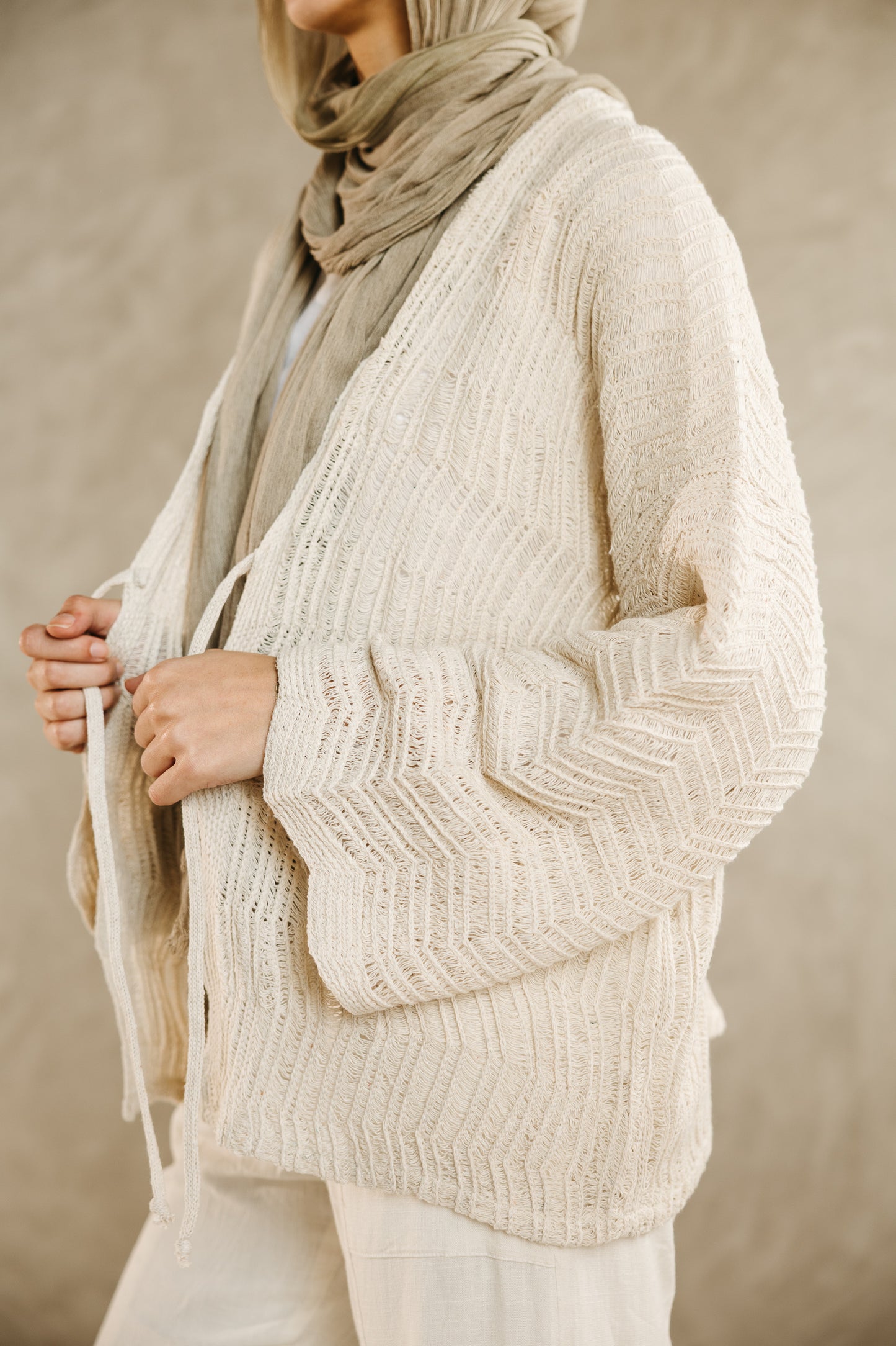 Havana cardigan in Oat