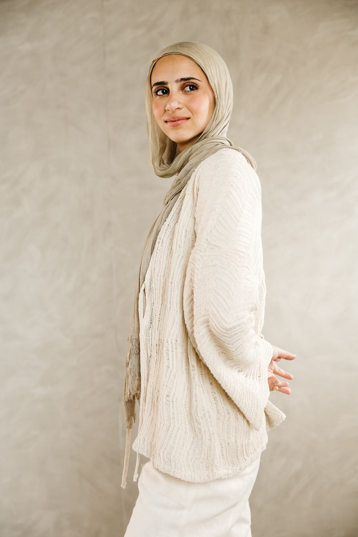 Havana cardigan in Oat