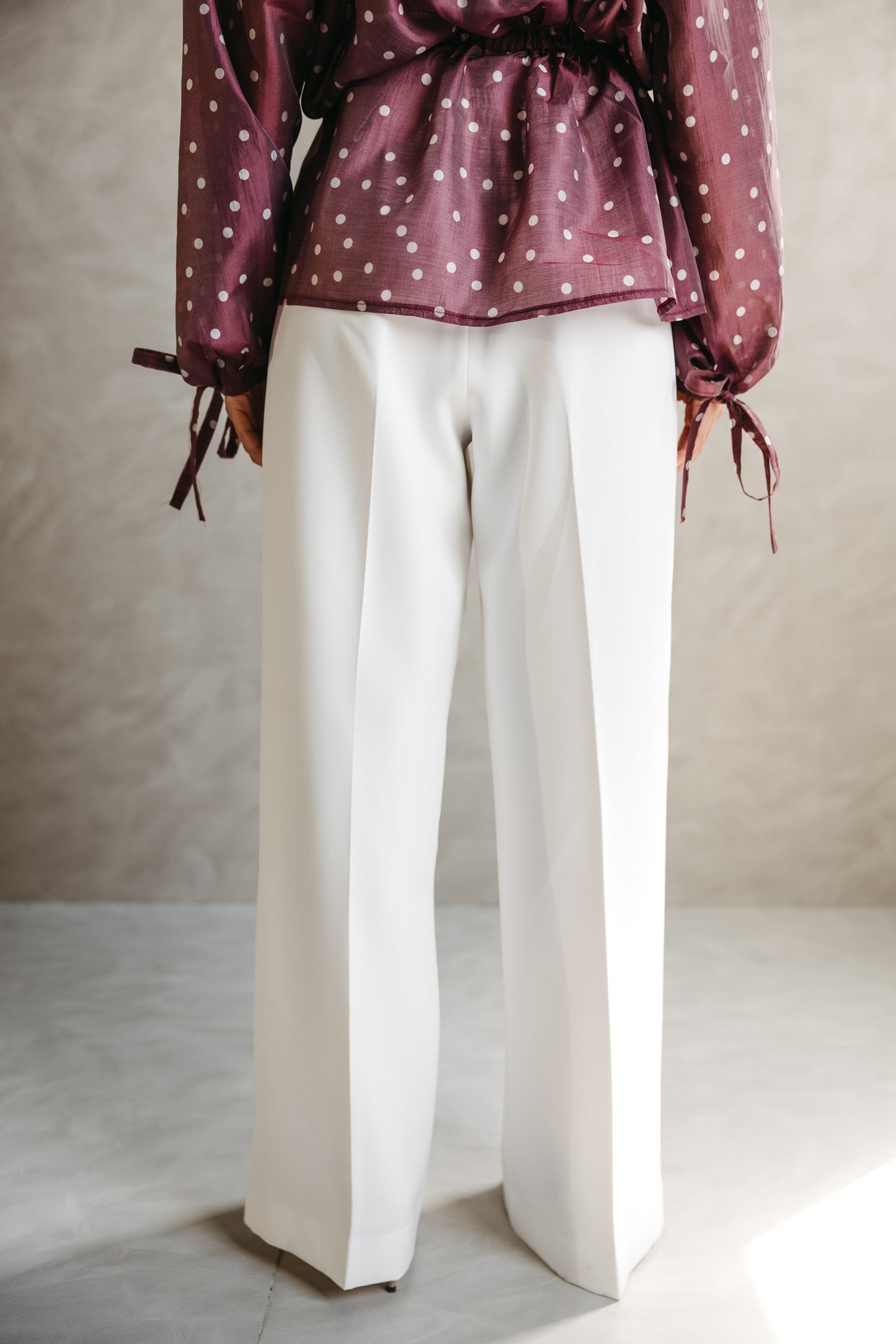 The Mono Wide-Leg Pants in Ivory