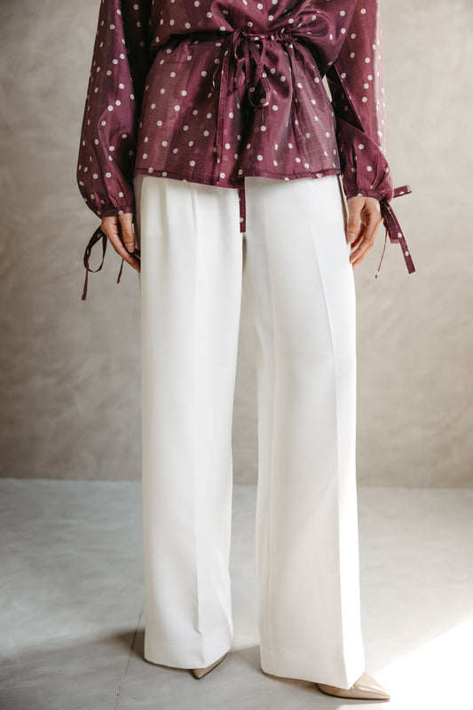 The Mono Wide-Leg Pants in Ivory