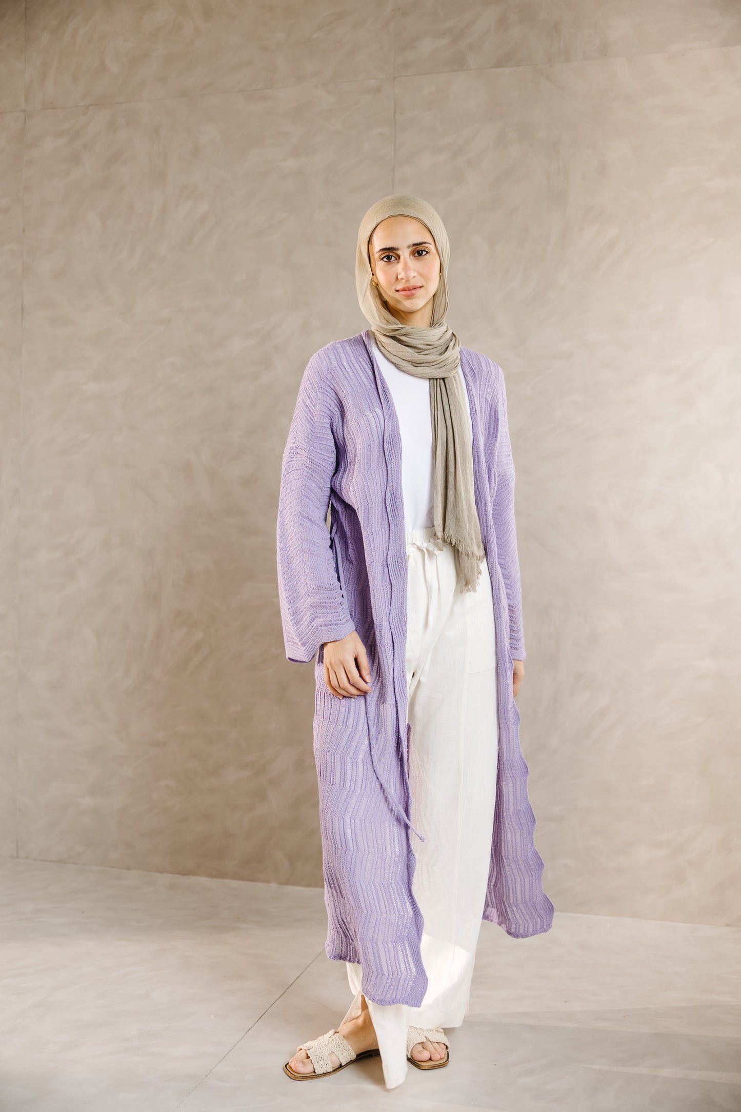 KnotWave Cardigan in Lavender