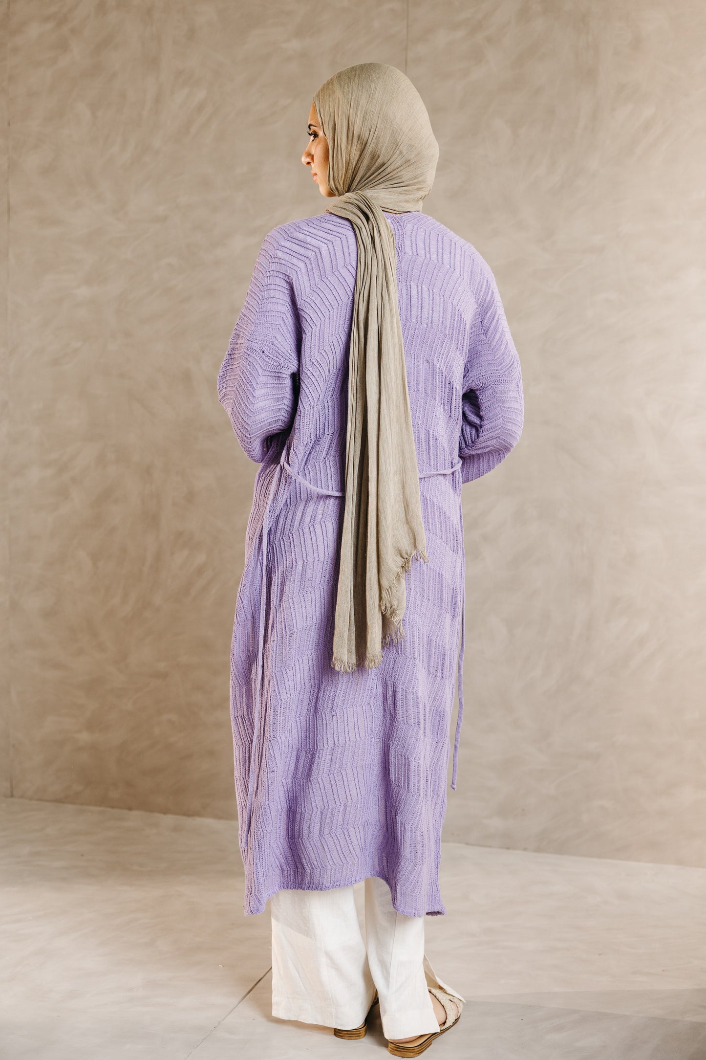 KnotWave Cardigan in Lavender