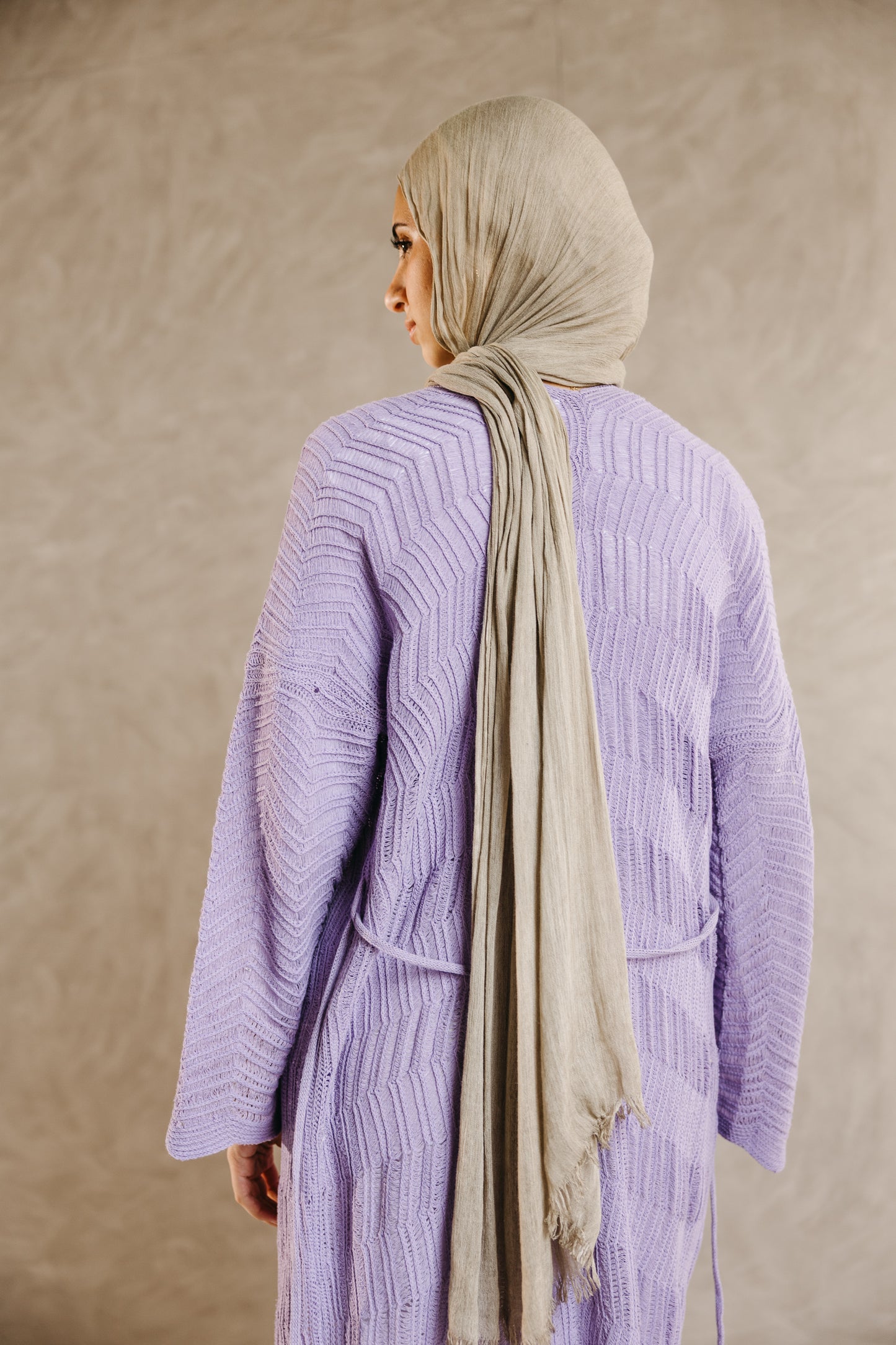 KnotWave Cardigan in Lavender