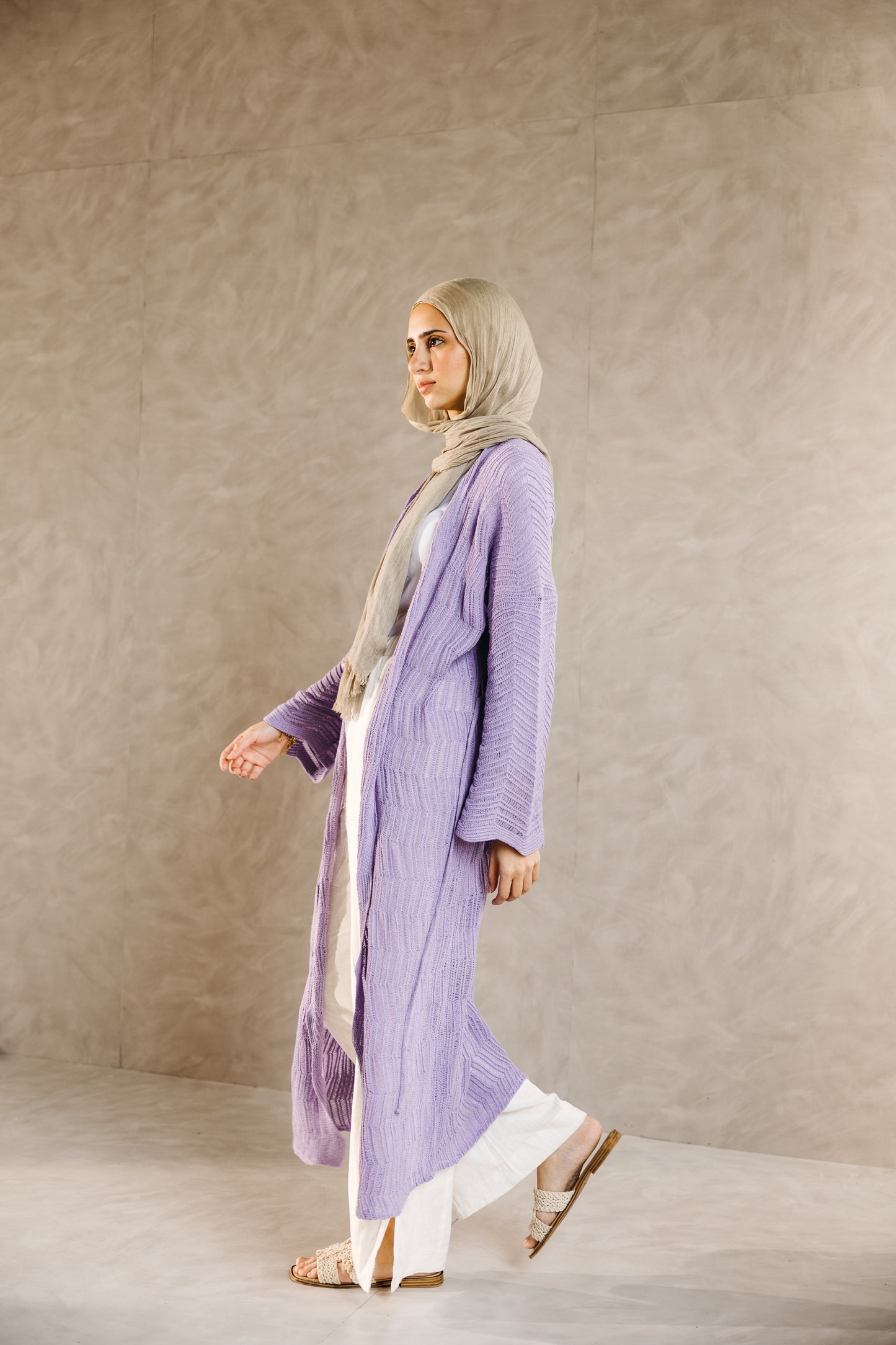 KnotWave Cardigan in Lavender