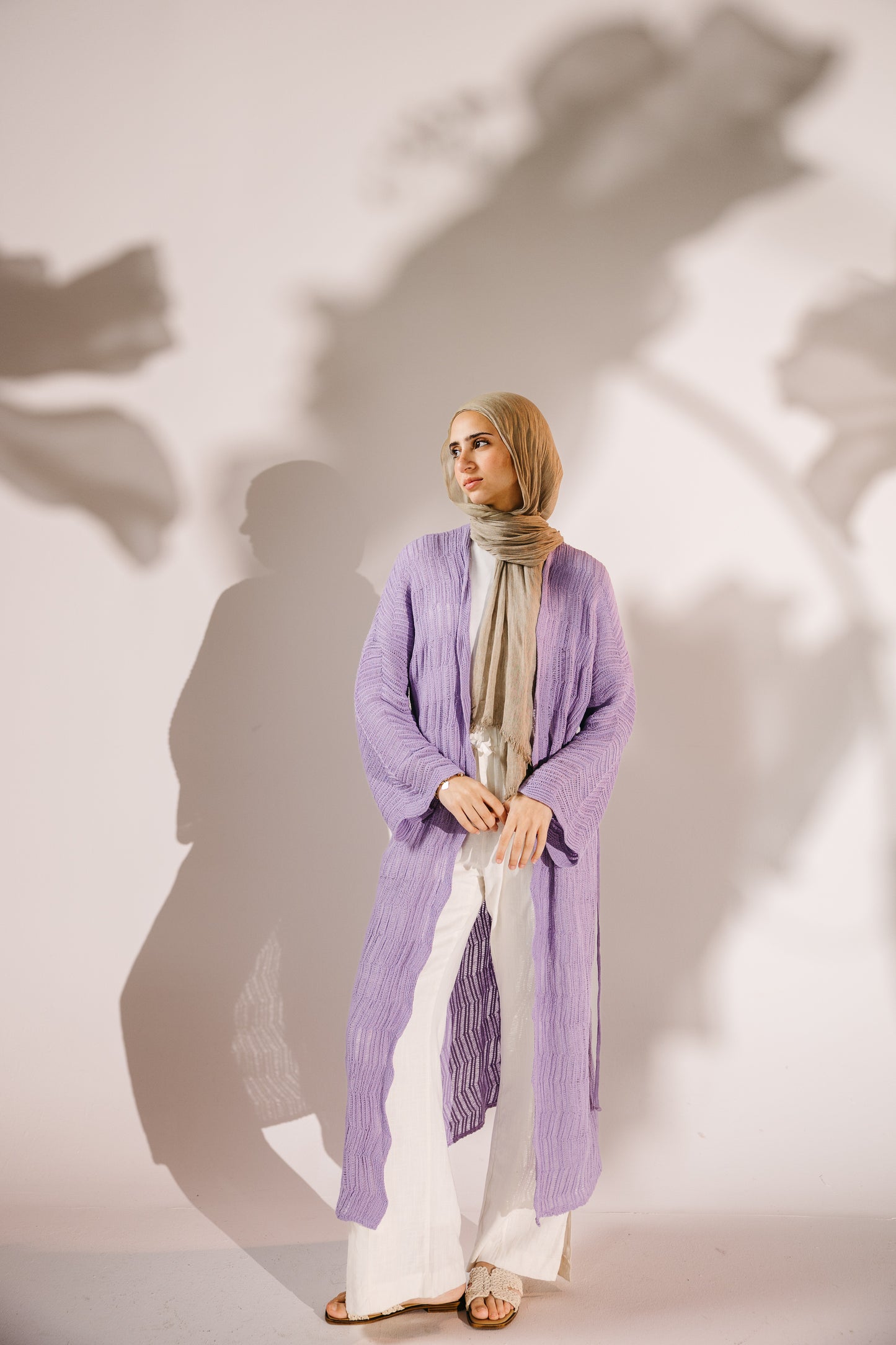 KnotWave Cardigan in Lavender