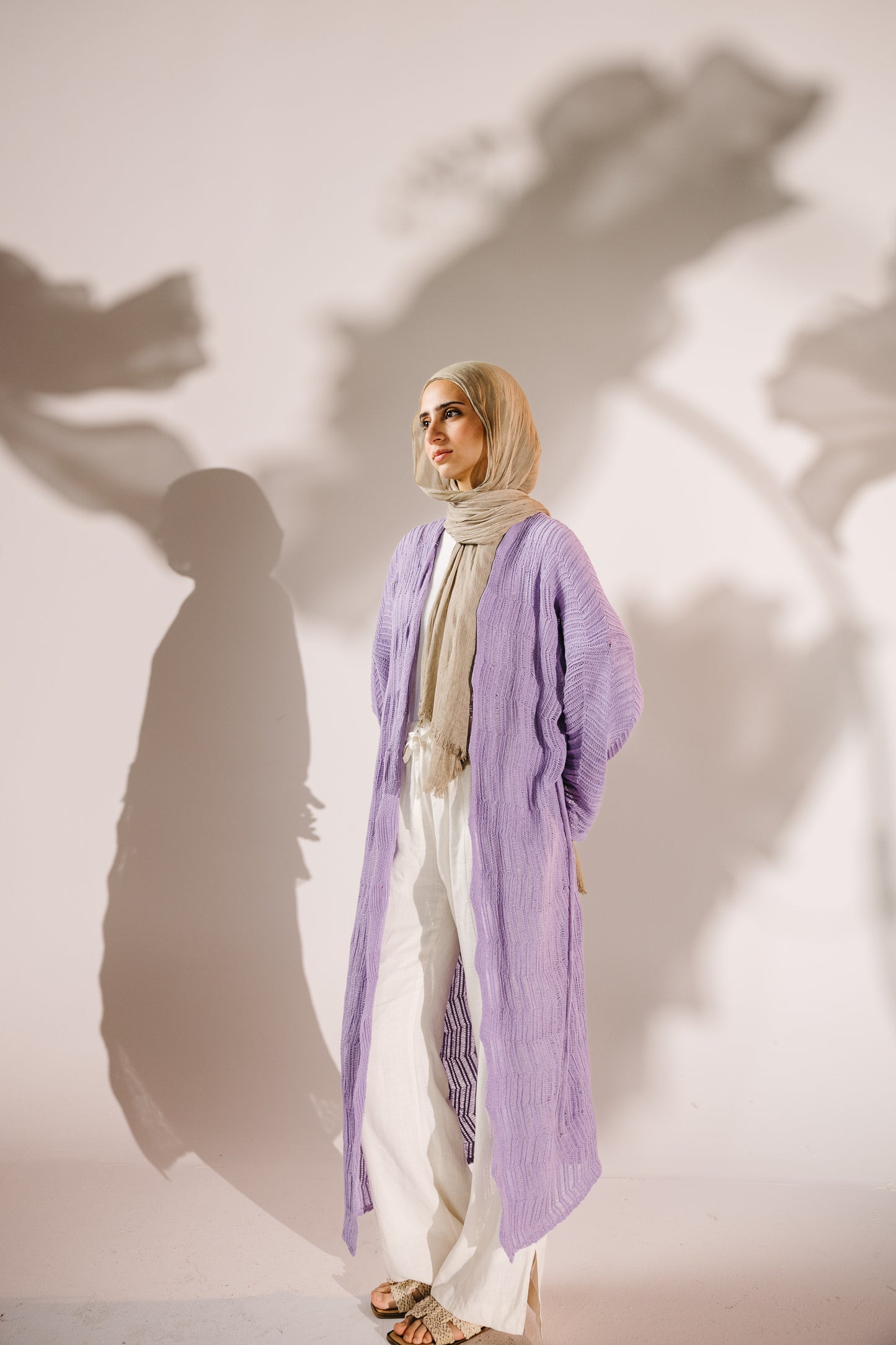 KnotWave Cardigan in Lavender