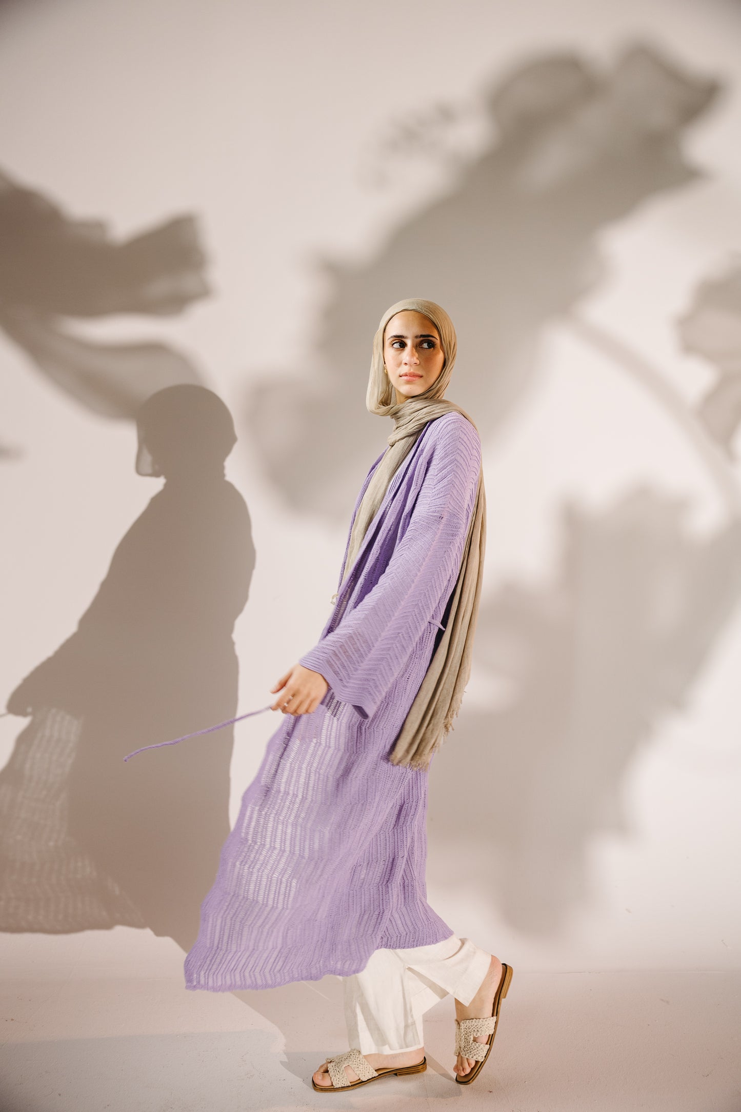 KnotWave Cardigan in Lavender