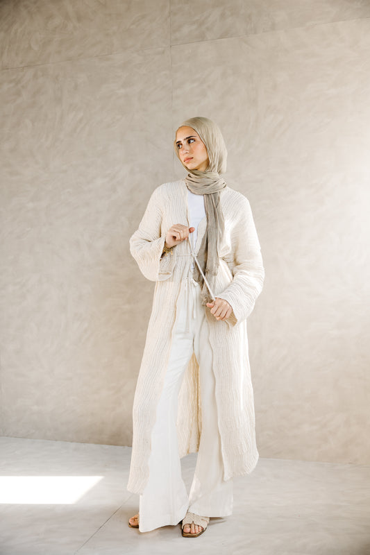 KnotWave Cardigan in Oat