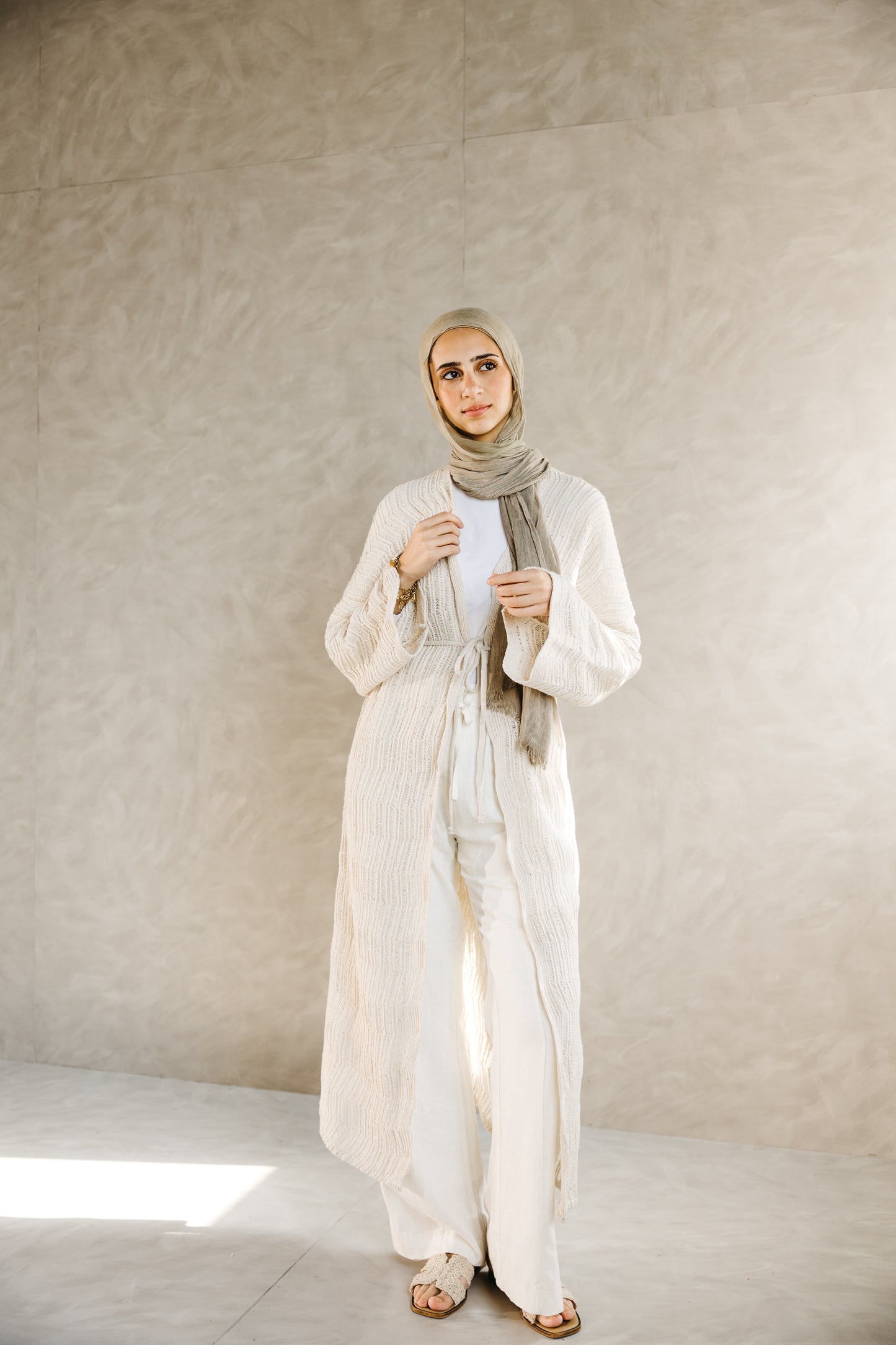 KnotWave Cardigan in Oat