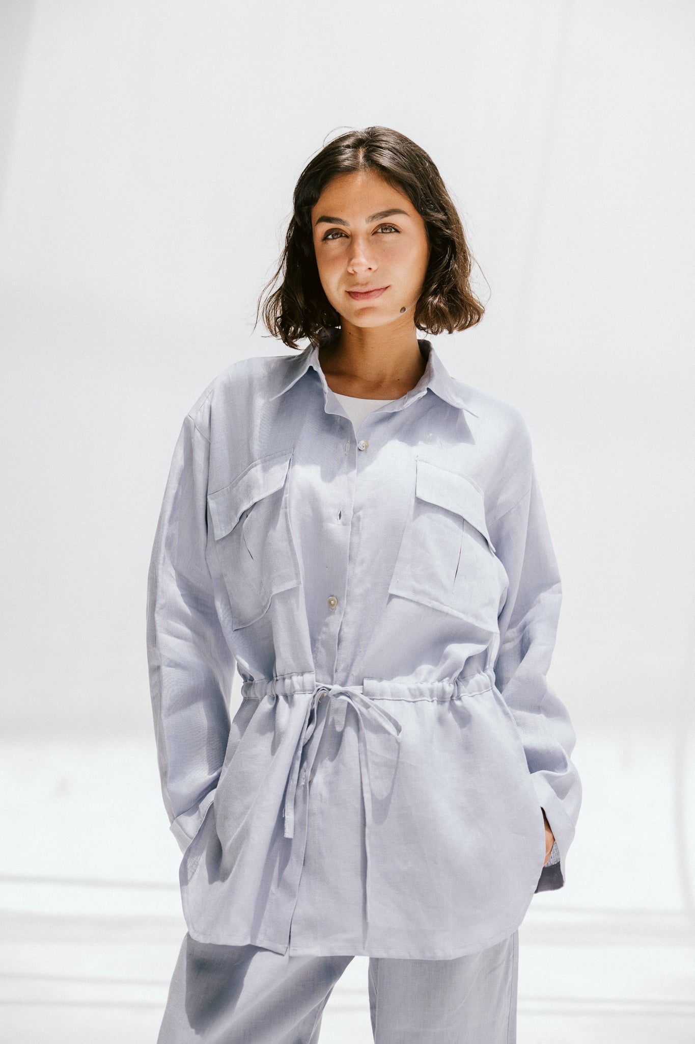Slow Morning Shirt In Powder blue