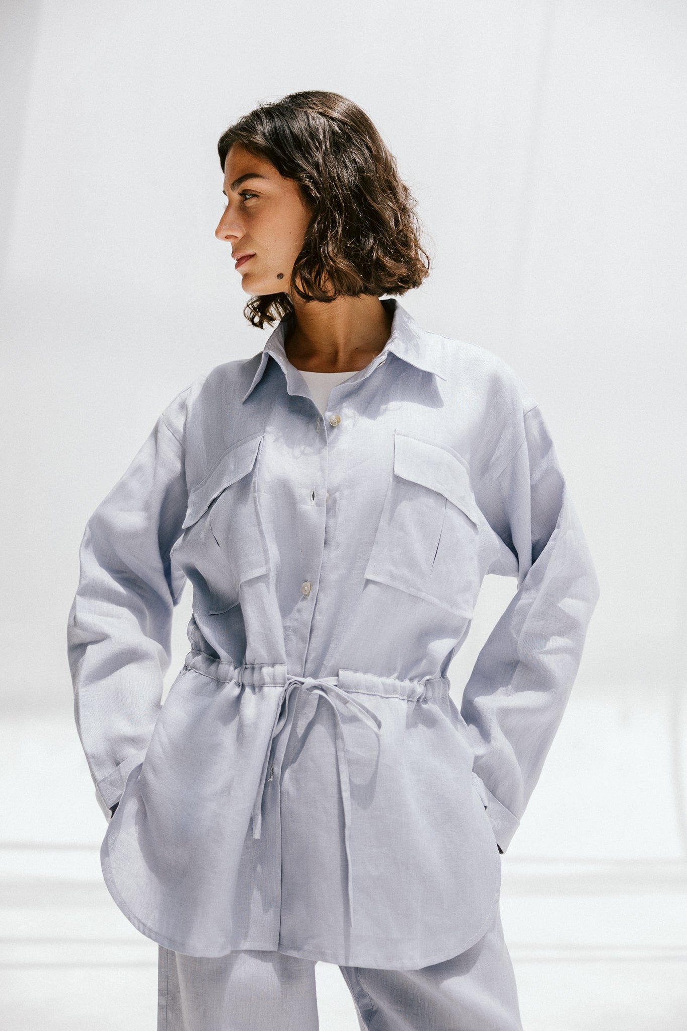 Slow Morning Shirt In Powder blue