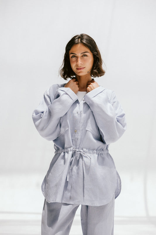 Slow Morning Shirt In Powder blue